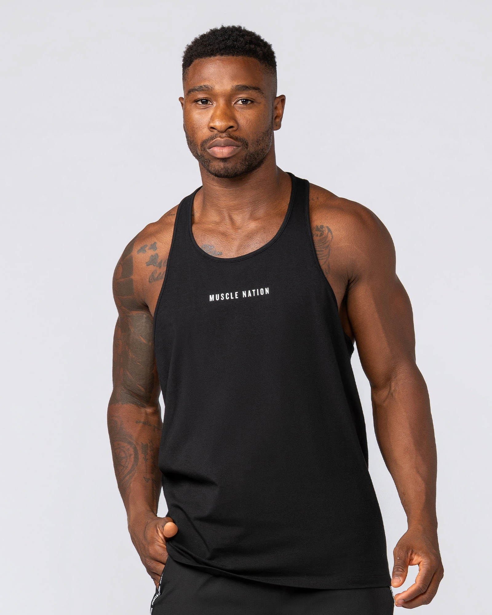 Infinite Y Back Singlet - Black