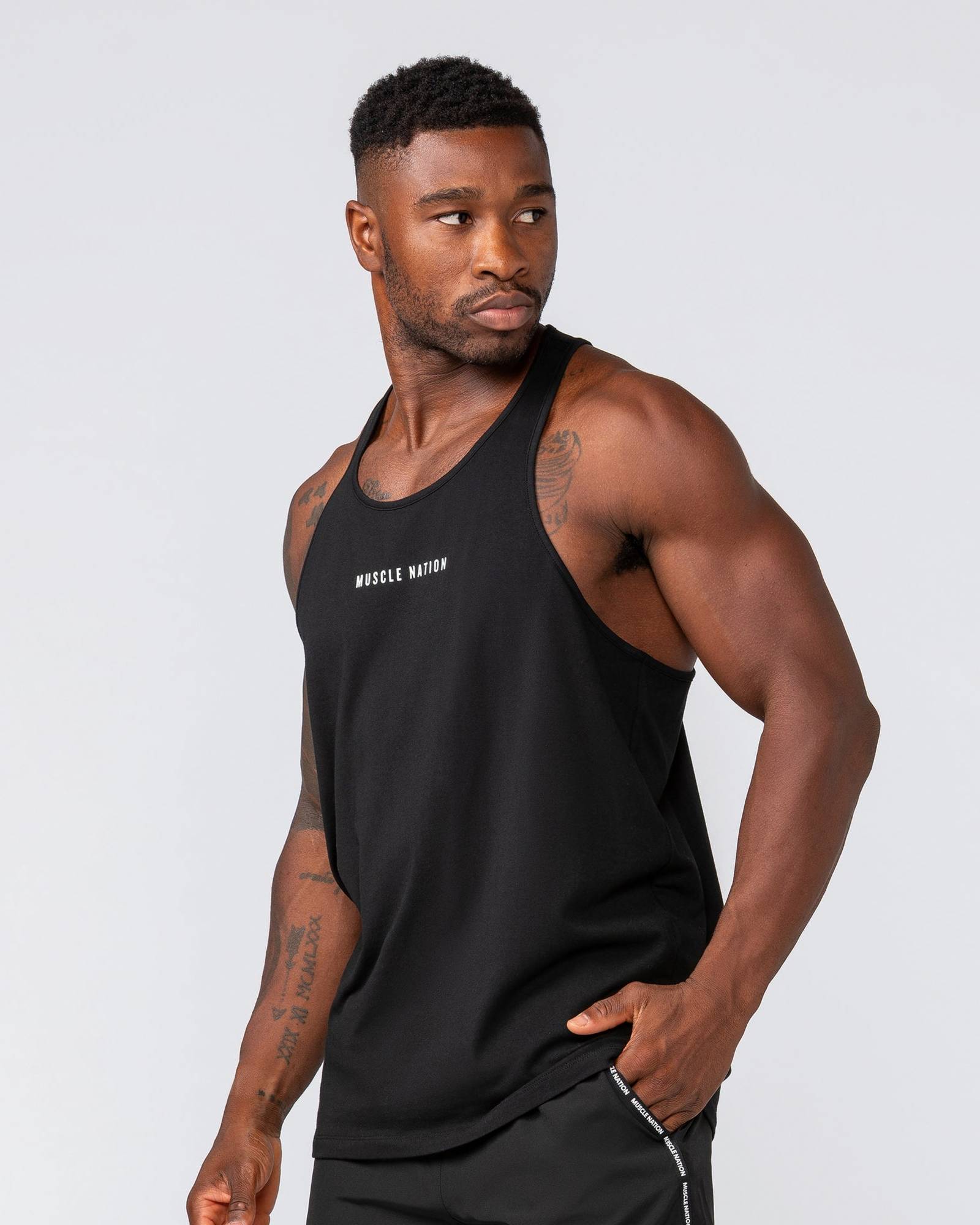 Infinite Y Back Singlet - Black