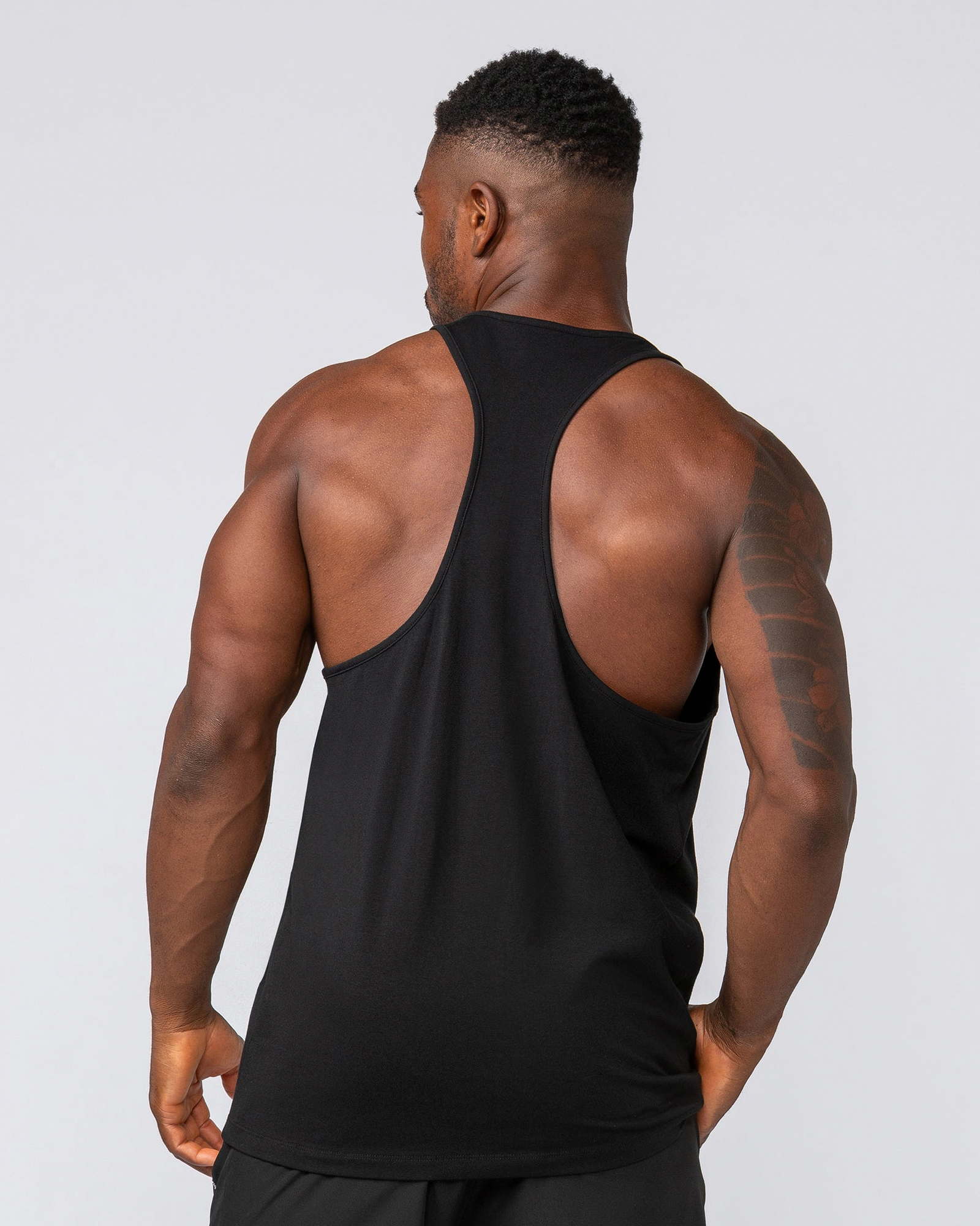Infinite Y Back Singlet - Black