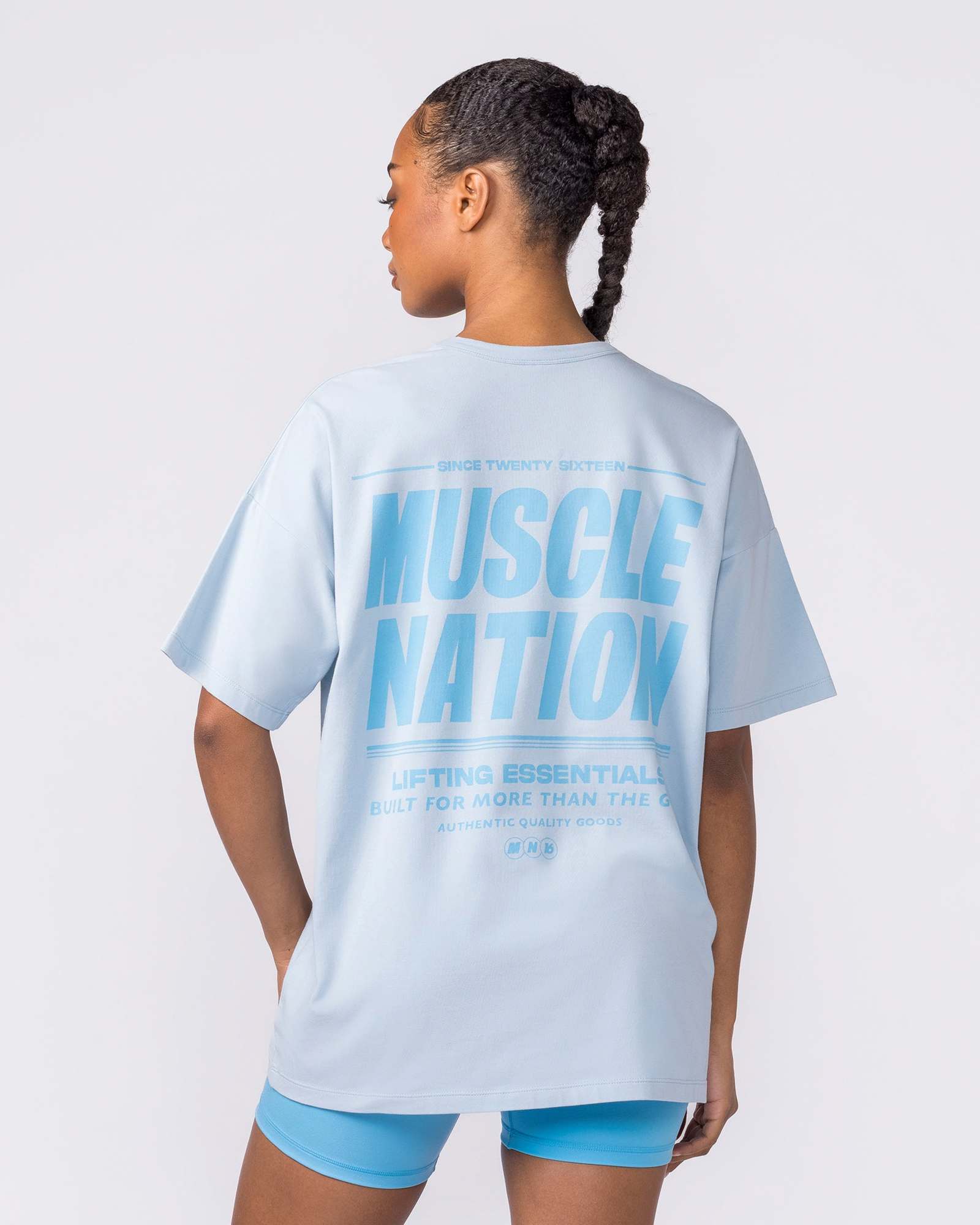 Kick-Start Oversized Tee - Bluebell