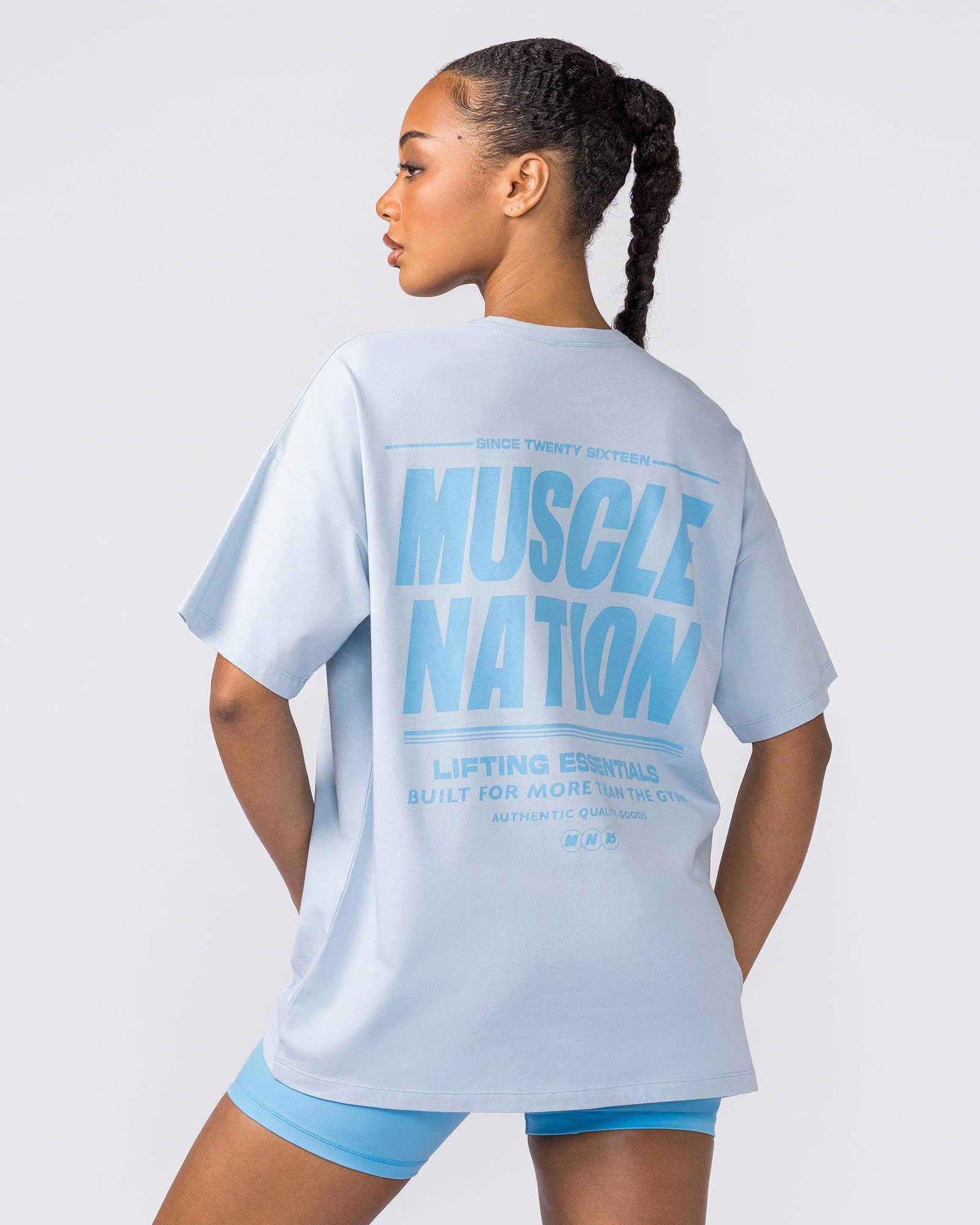 Kick-Start Oversized Tee - Bluebell