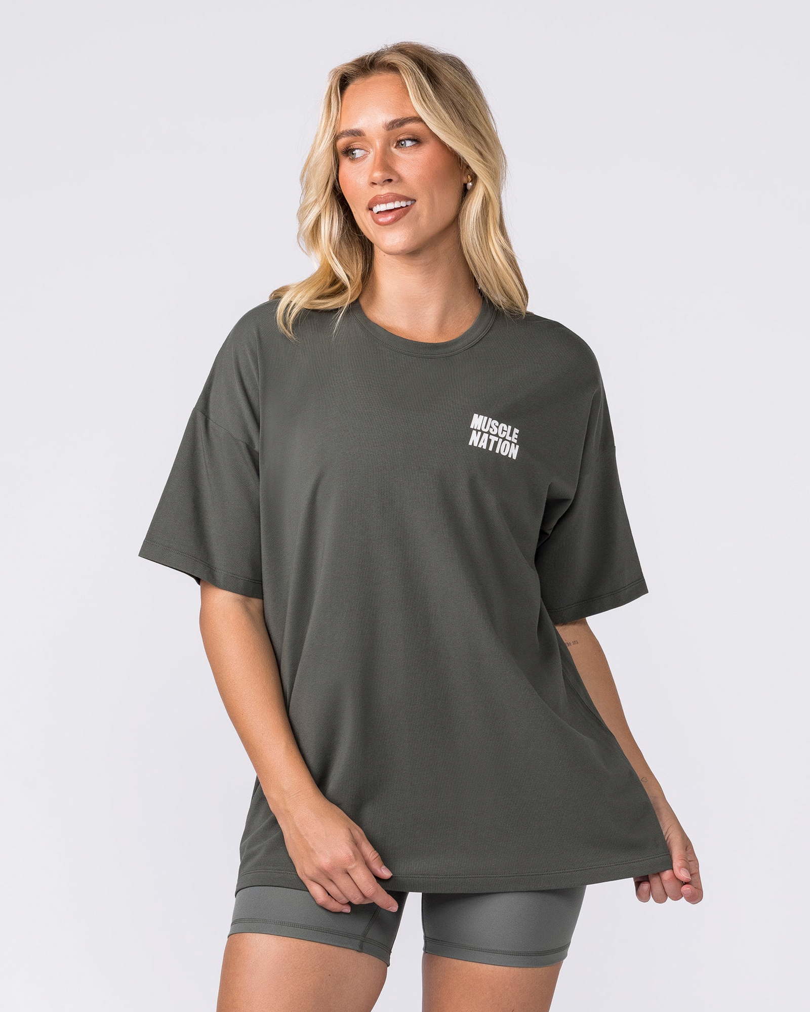 Kick-Start Oversized Tee - Dark Botanica