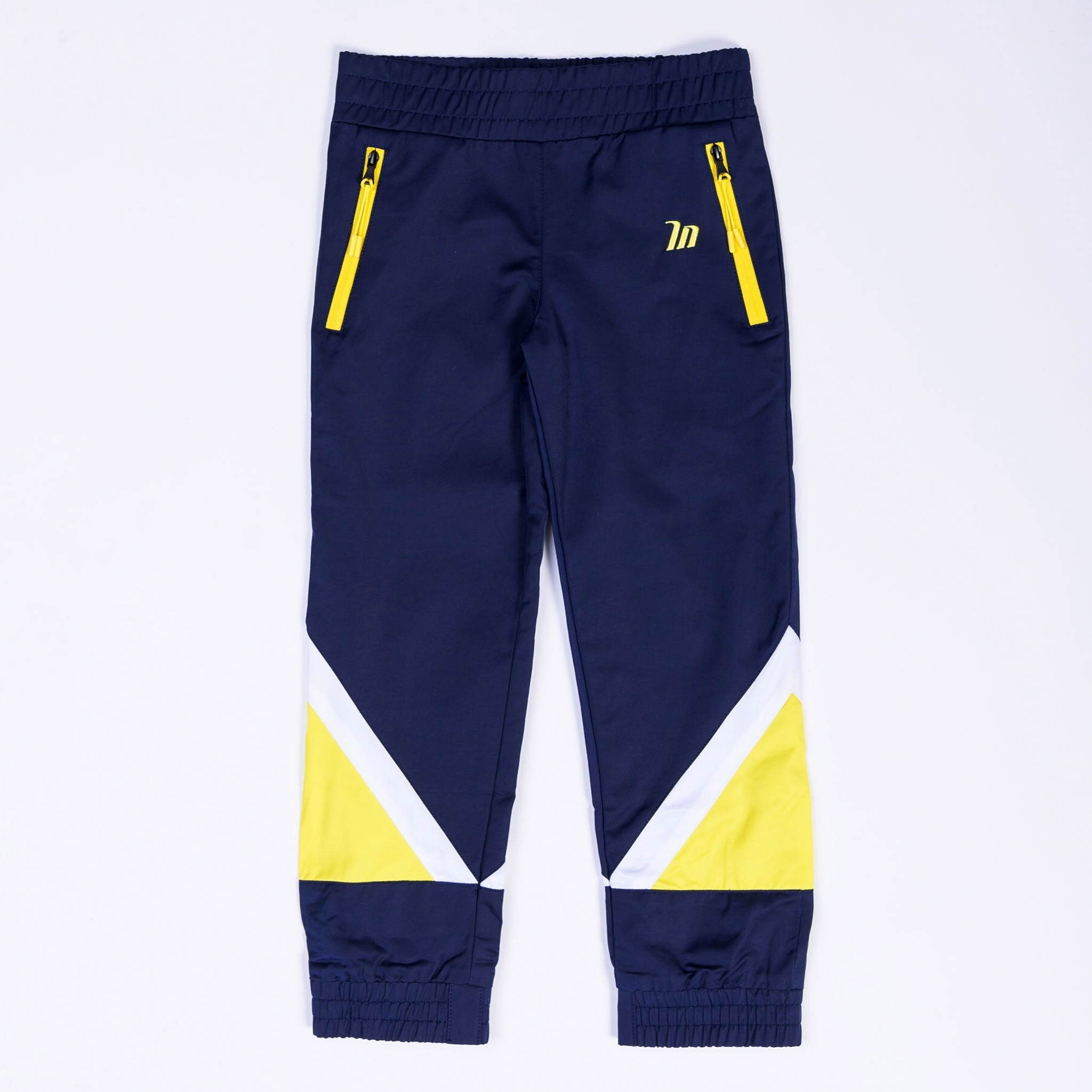 Kids MN Retro Tracksuit Pants - Navy / Yellow