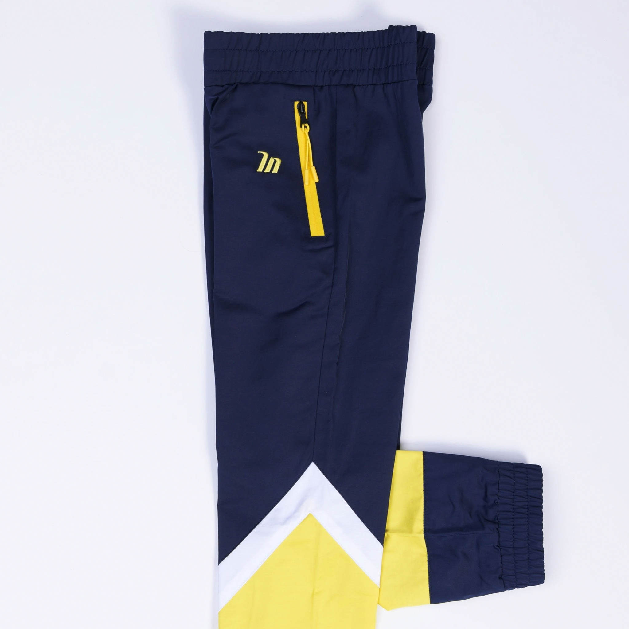 Kids MN Retro Tracksuit Pants - Navy / Yellow
