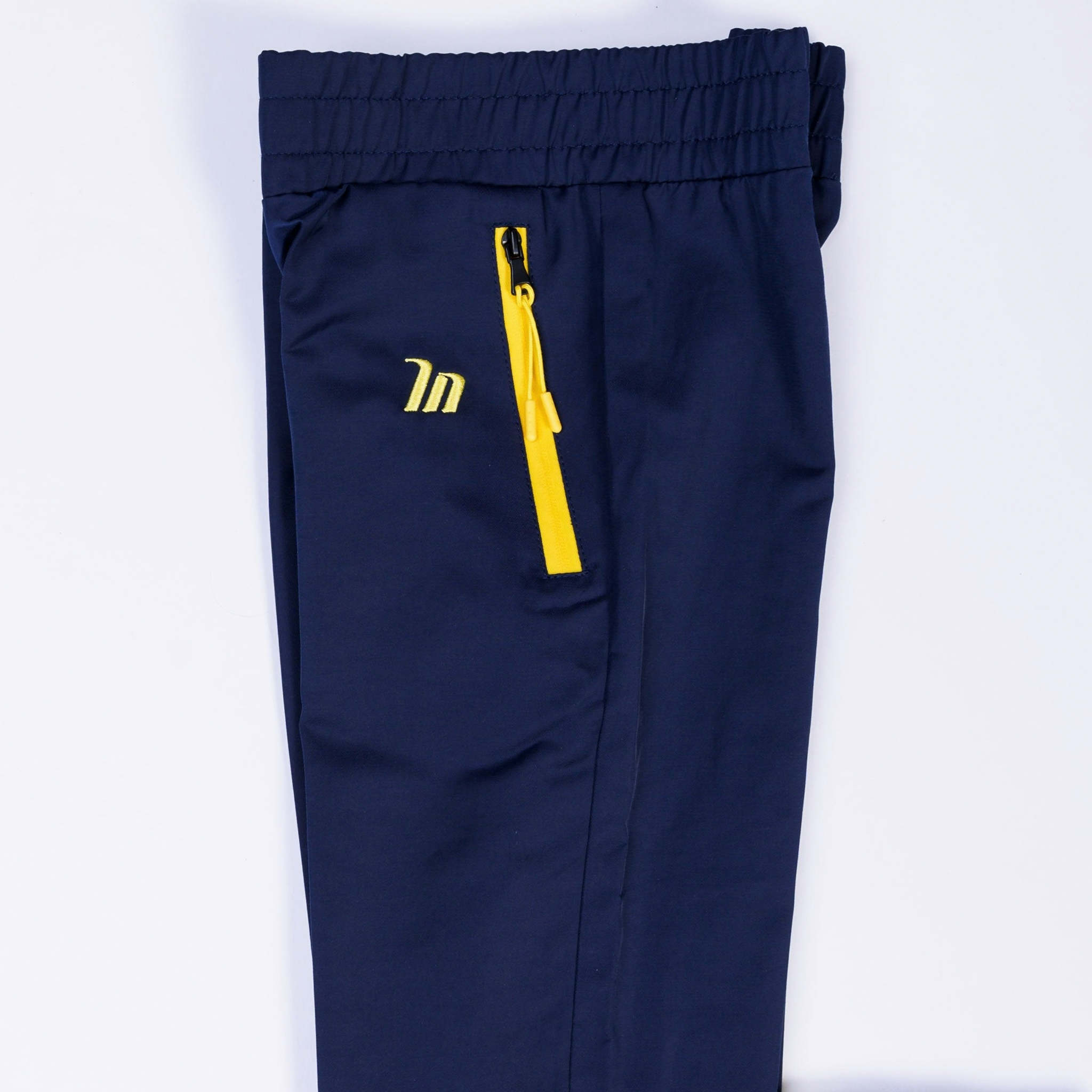 Kids MN Retro Tracksuit Pants - Navy / Yellow