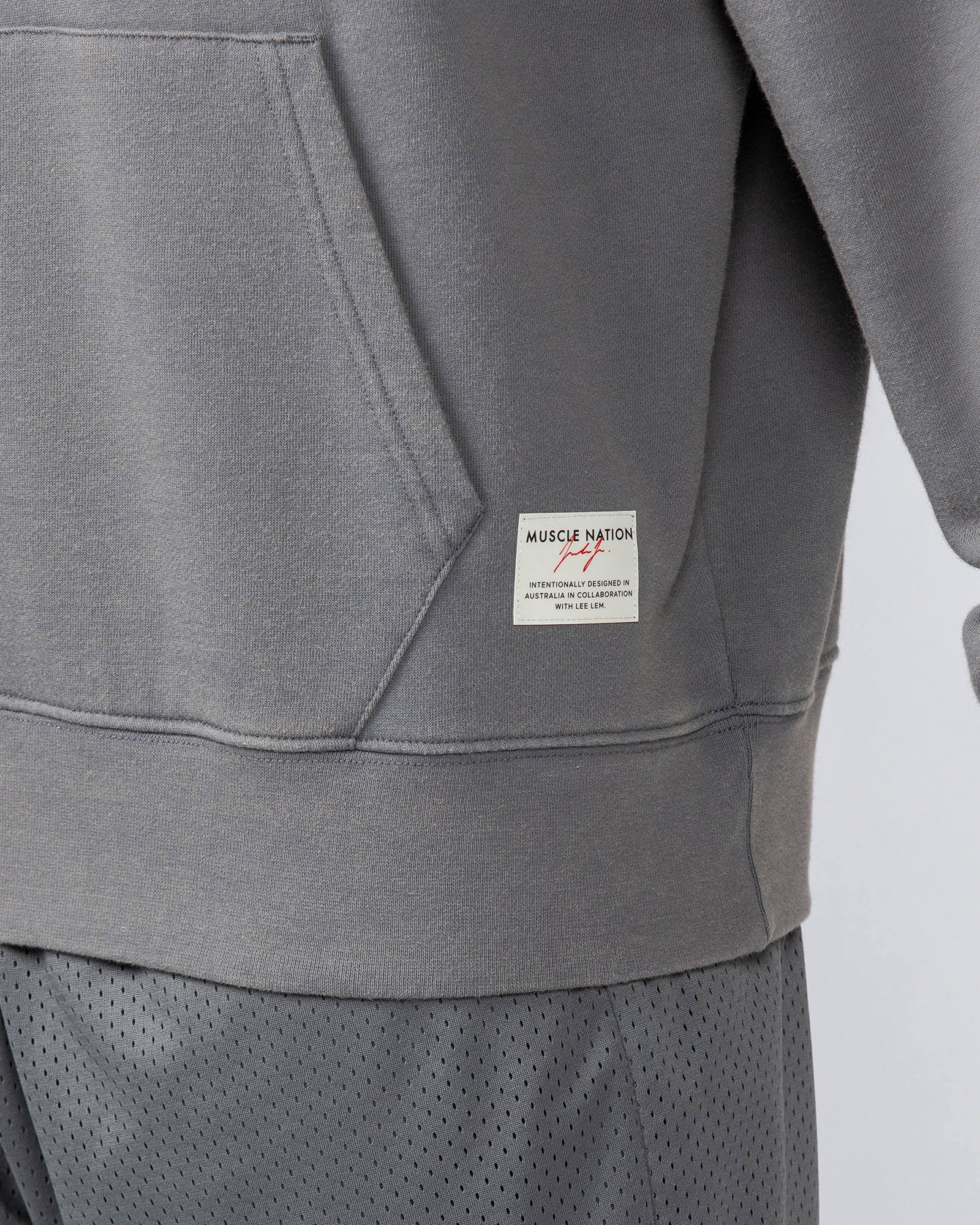 Lee Lem Cropped Hoodie - Washed Platinum Grey