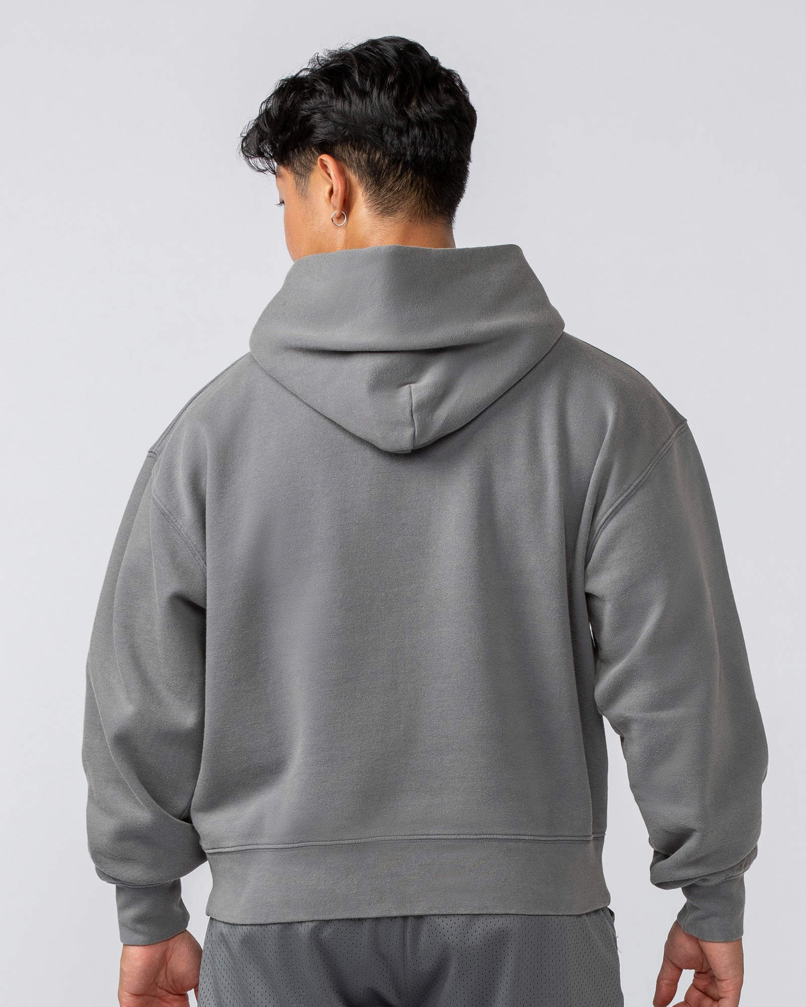 Lee Lem Cropped Hoodie - Washed Platinum Grey