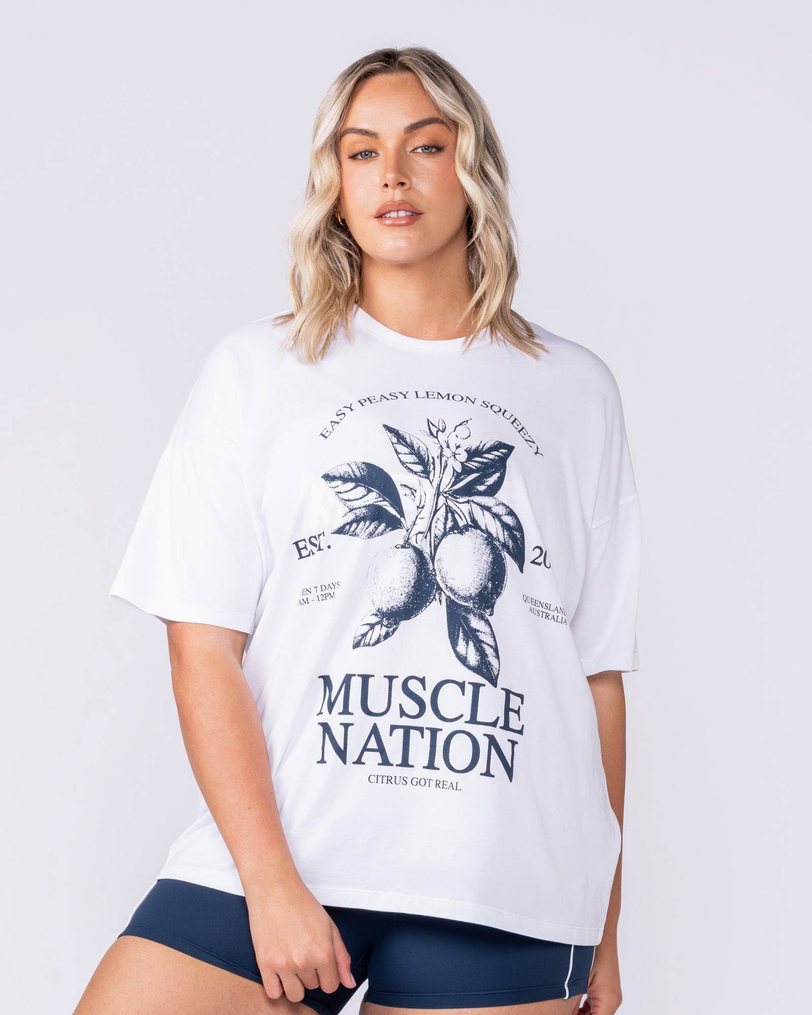 Lemon Squeezy Oversized Tee - White