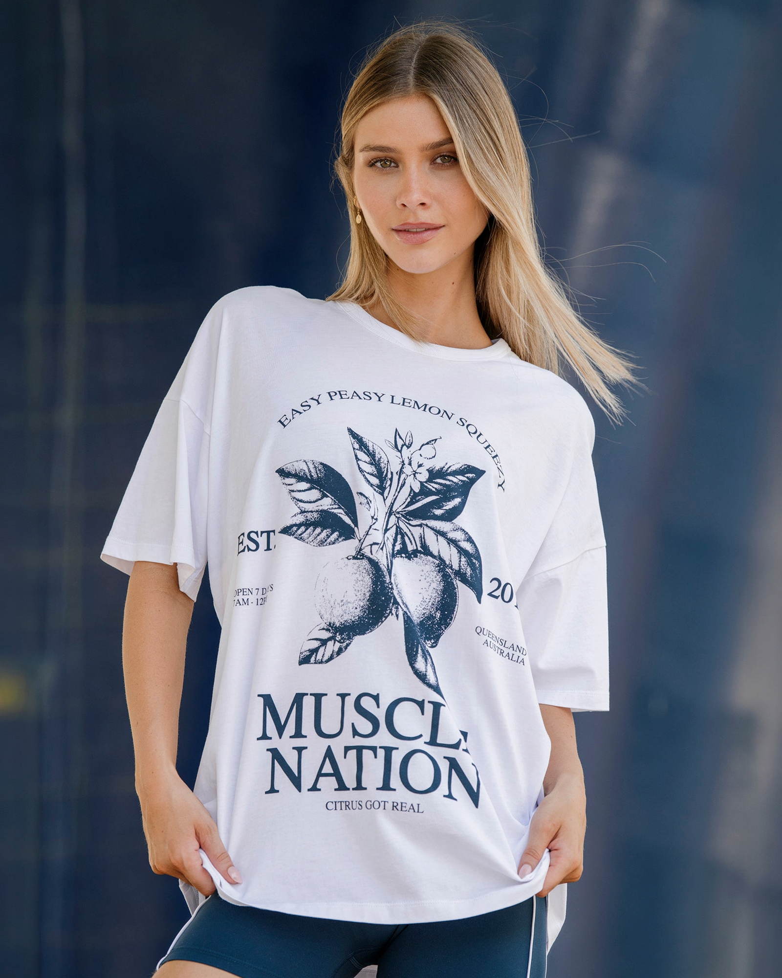Lemon Squeezy Oversized Tee - White
