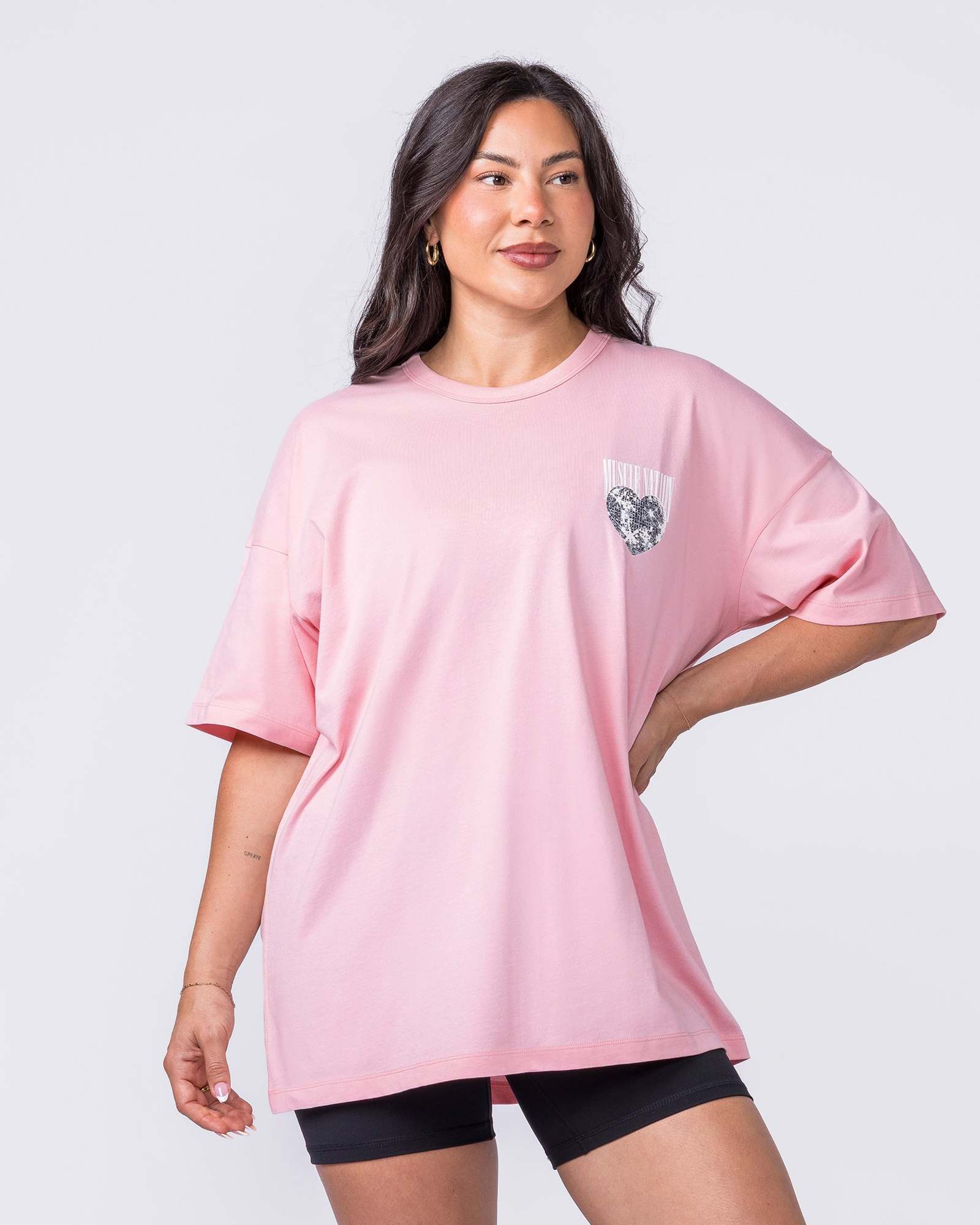 Less Panic More Disco Oversized Tee - Blush