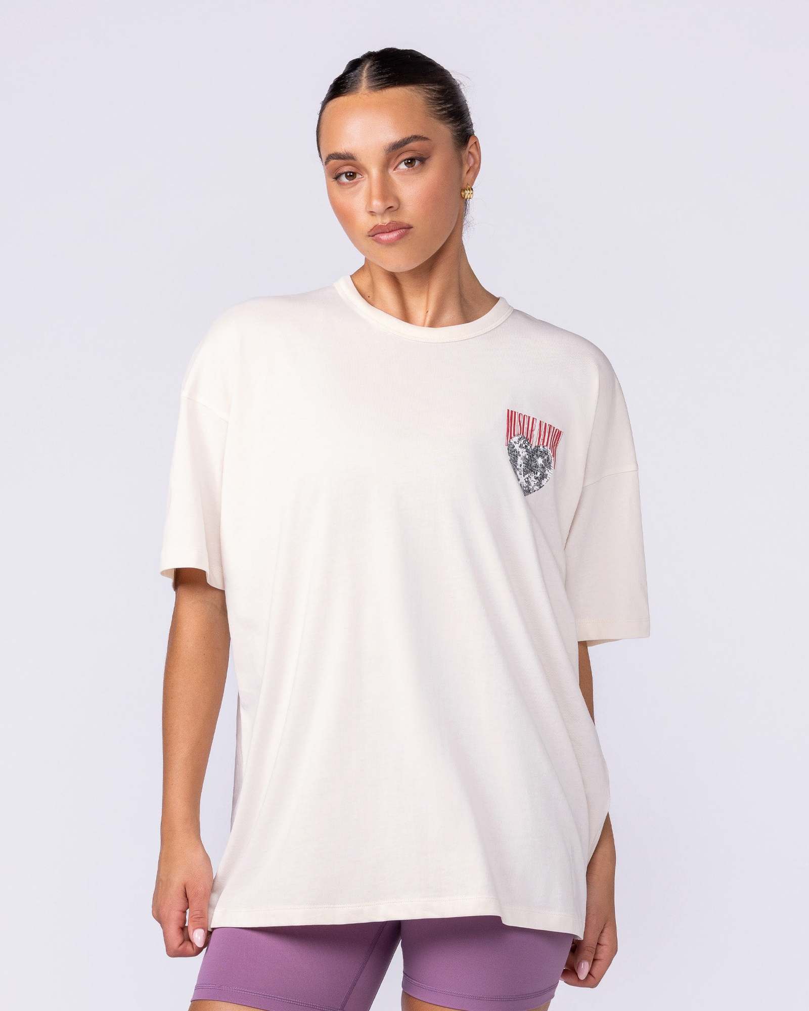 Less Panic More Disco Oversized Tee - Travertine