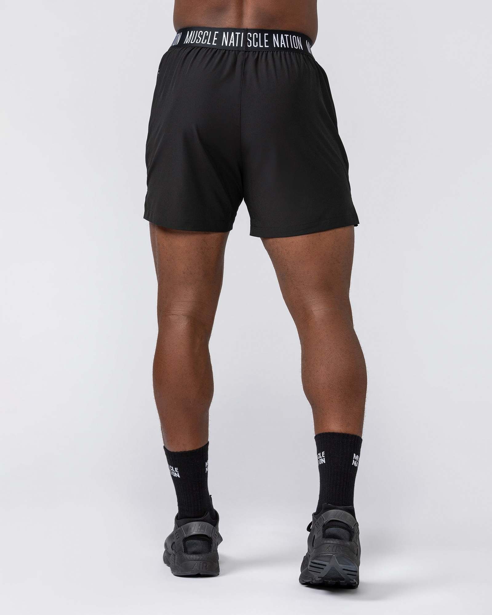Level Up Training 4" Shorts - Black (Black Logo)