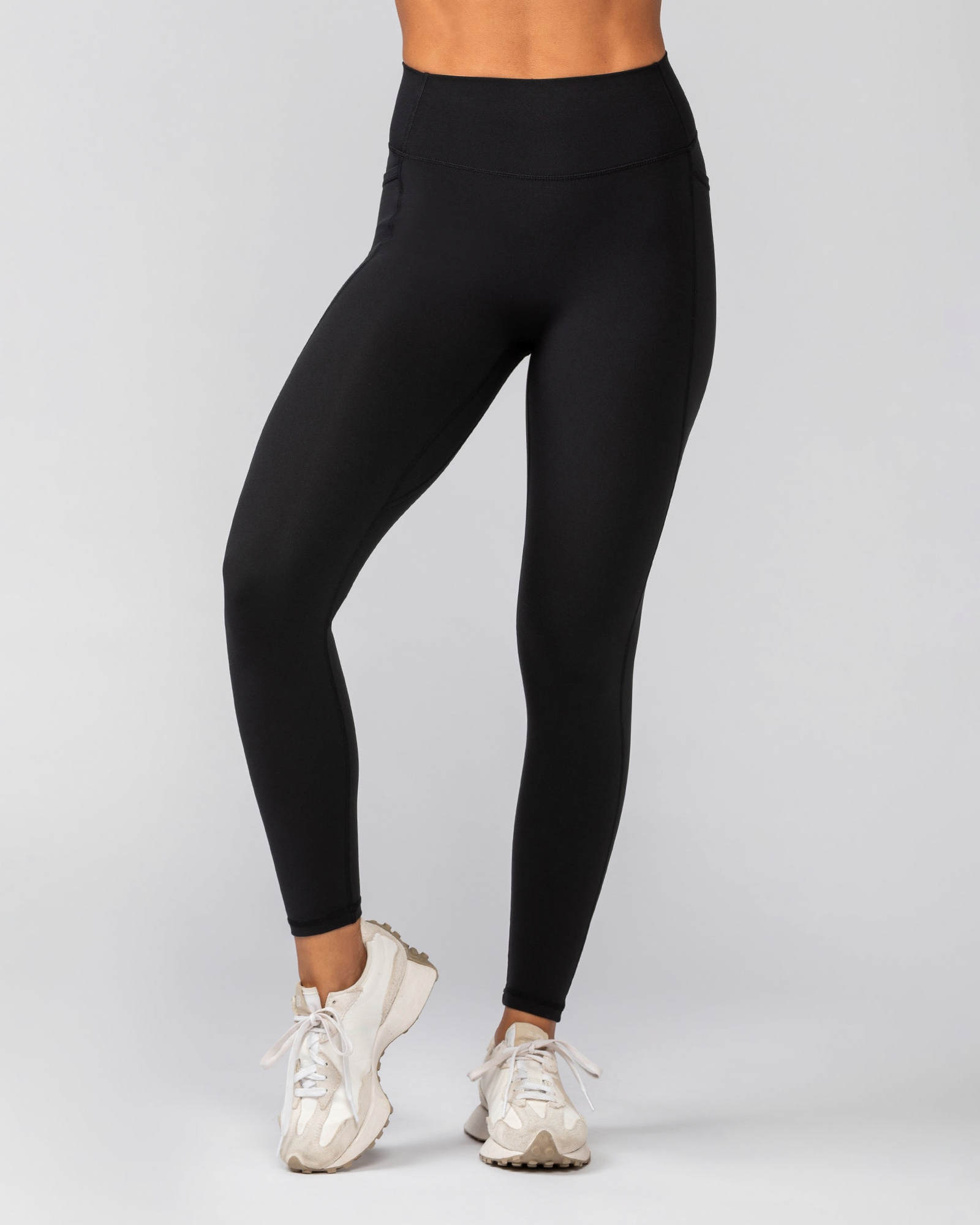 Liberty Pocket Ankle Length Leggings - Black