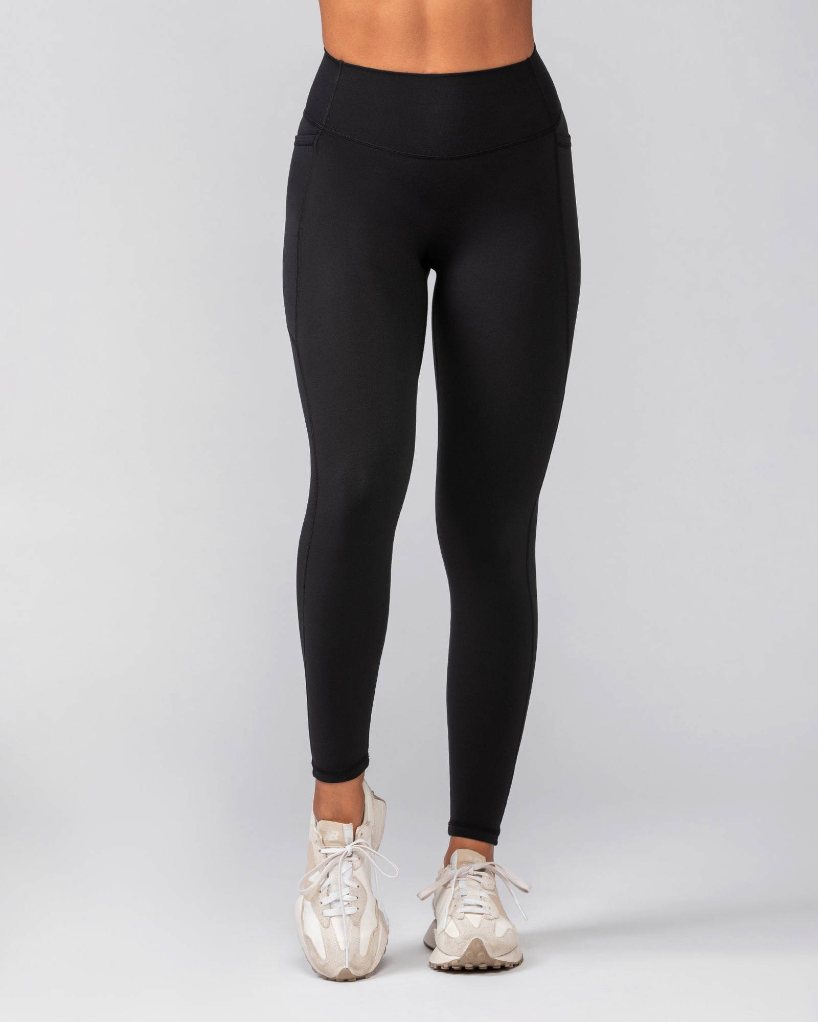 Liberty Pocket Ankle Length Leggings - Black