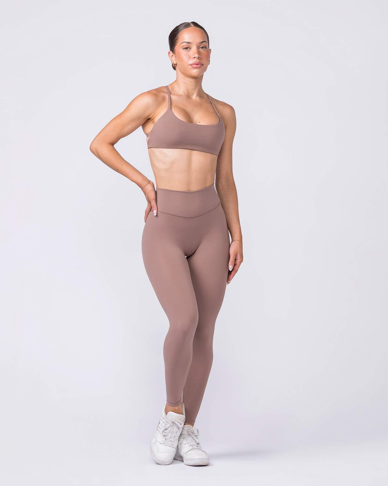 Liberty Zero Rise Ankle Length Leggings - Cookie