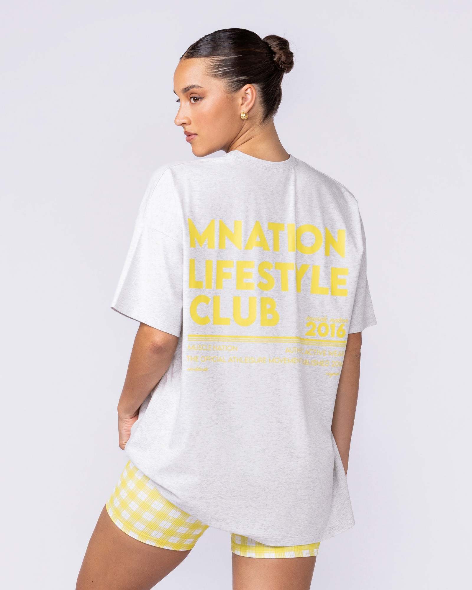 Lifestyle Club Oversized Tee - Snow Grey Marl