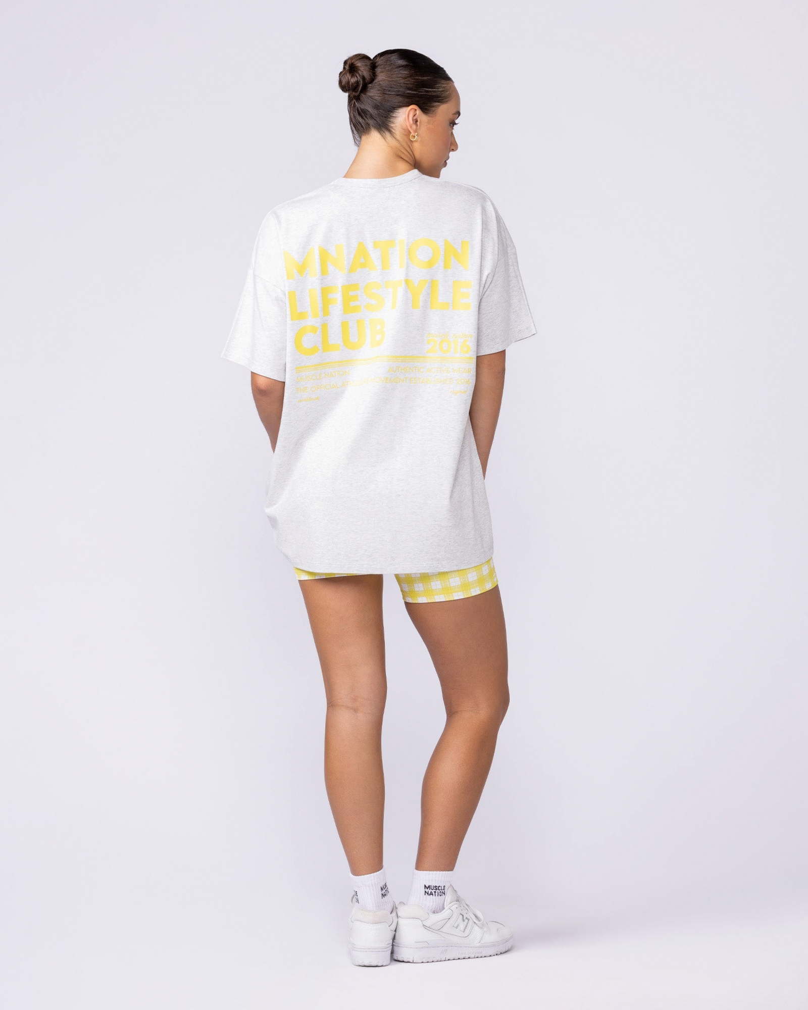 Lifestyle Club Oversized Tee - Snow Grey Marl
