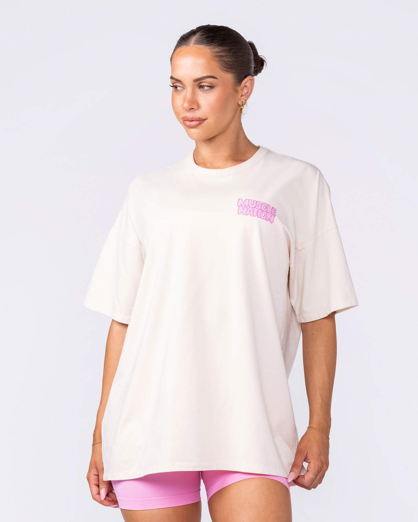 Lifting Club Oversized Tee - Dew / Pink
