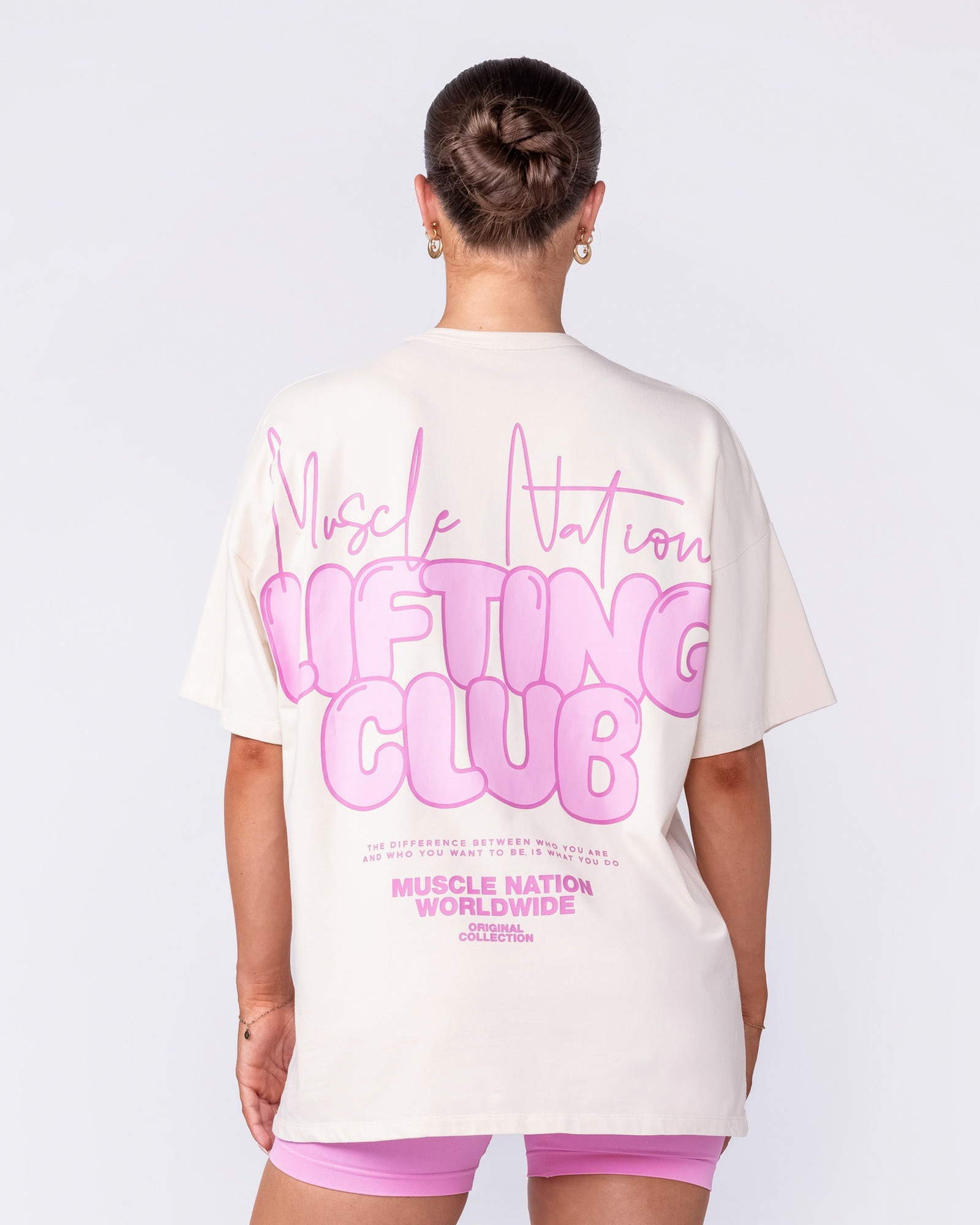Lifting Club Oversized Tee - Dew / Pink