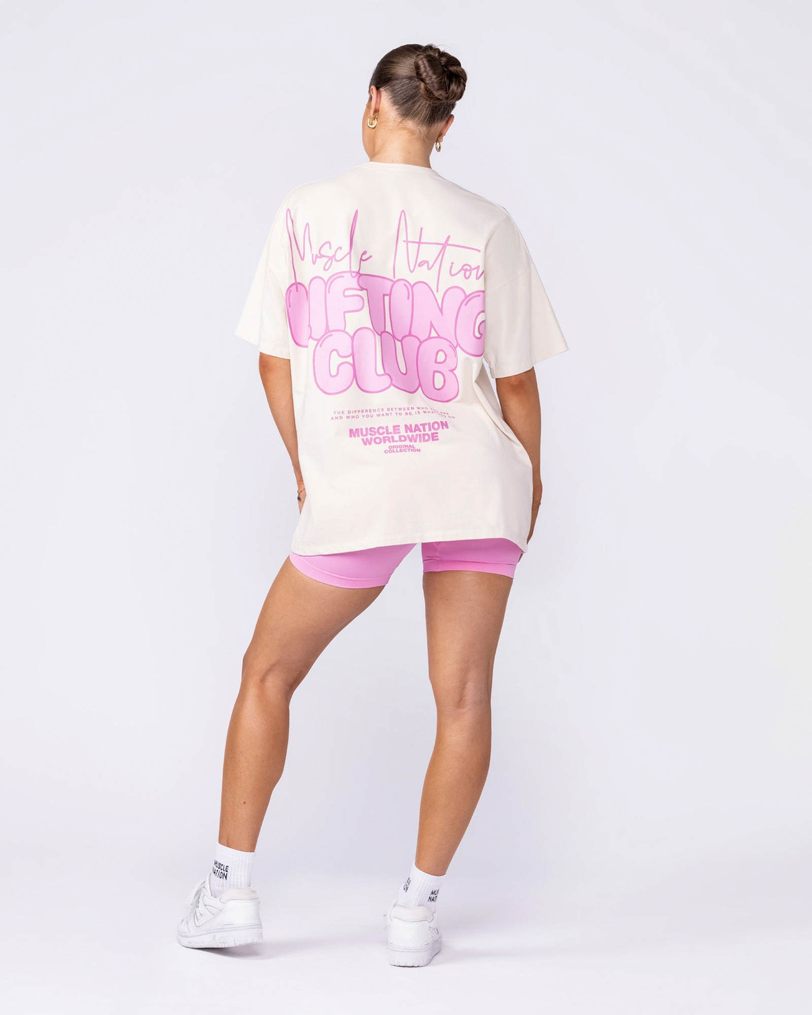 Lifting Club Oversized Tee - Dew / Pink