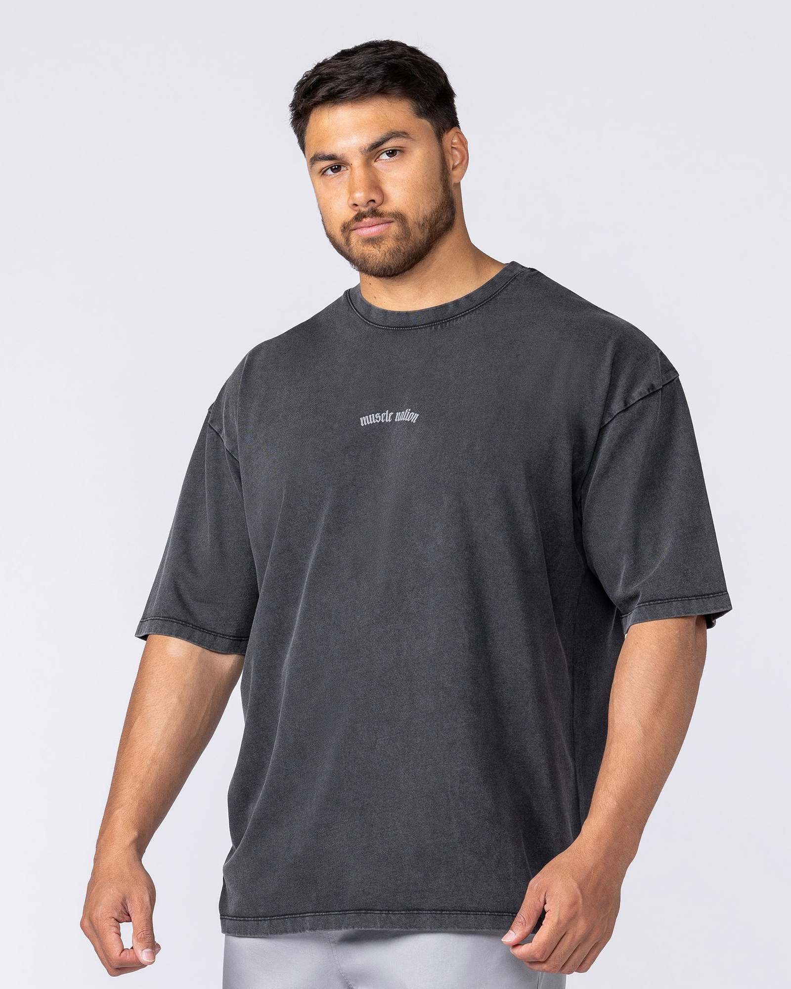 Lifting Club Oversized Vintage Tee - Washed Black