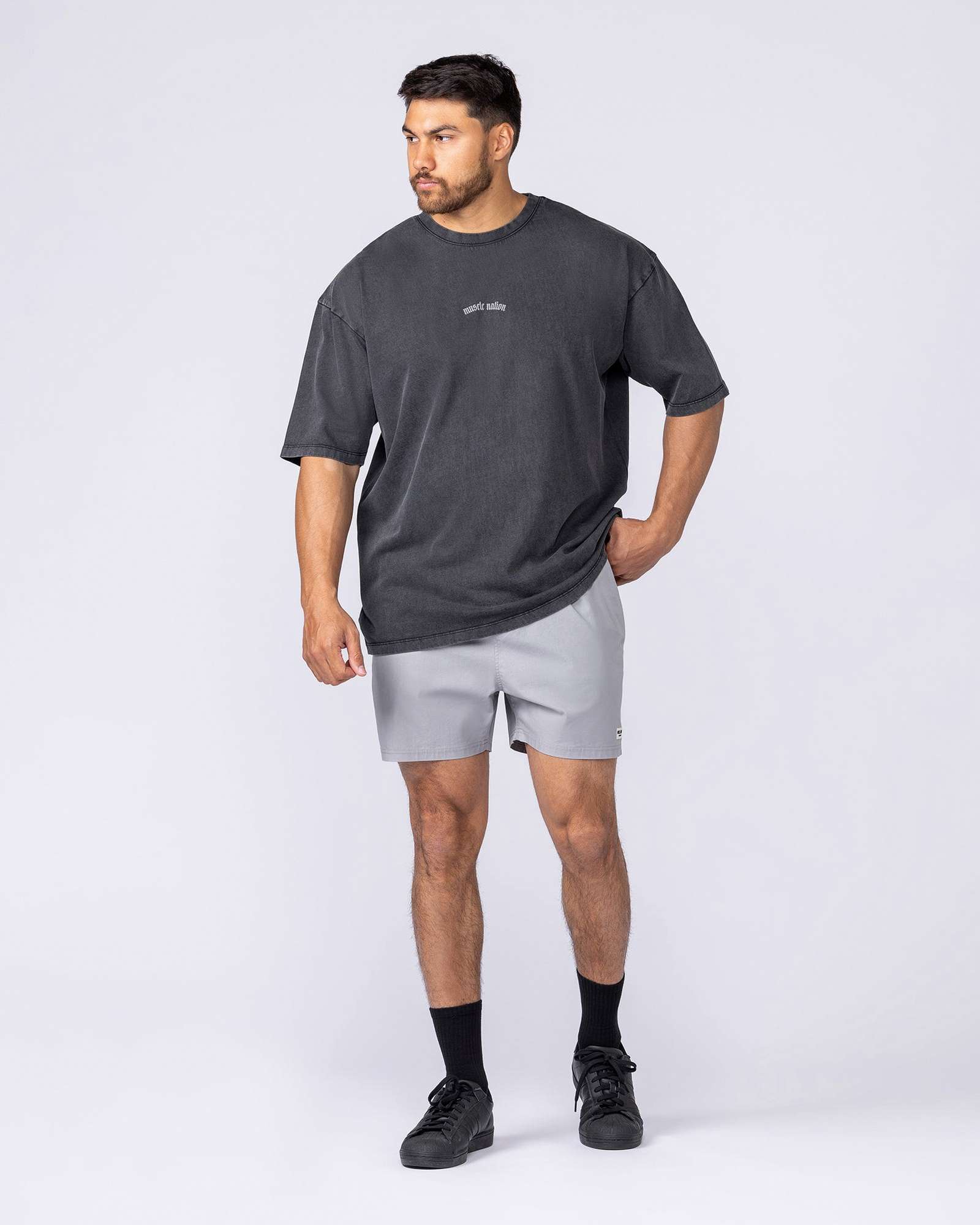 Lifting Club Oversized Vintage Tee - Washed Black