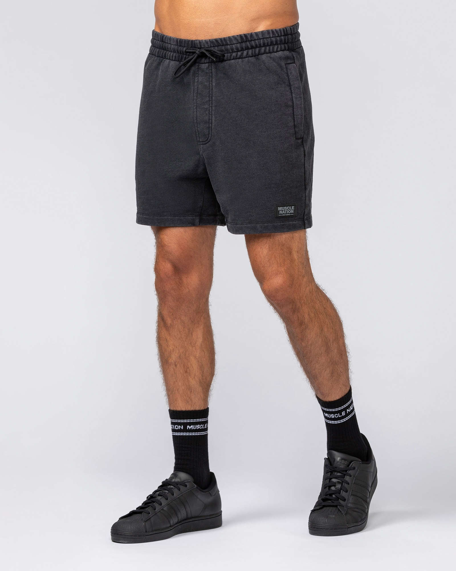 Loopback 5" Sweat Shorts - Washed Black