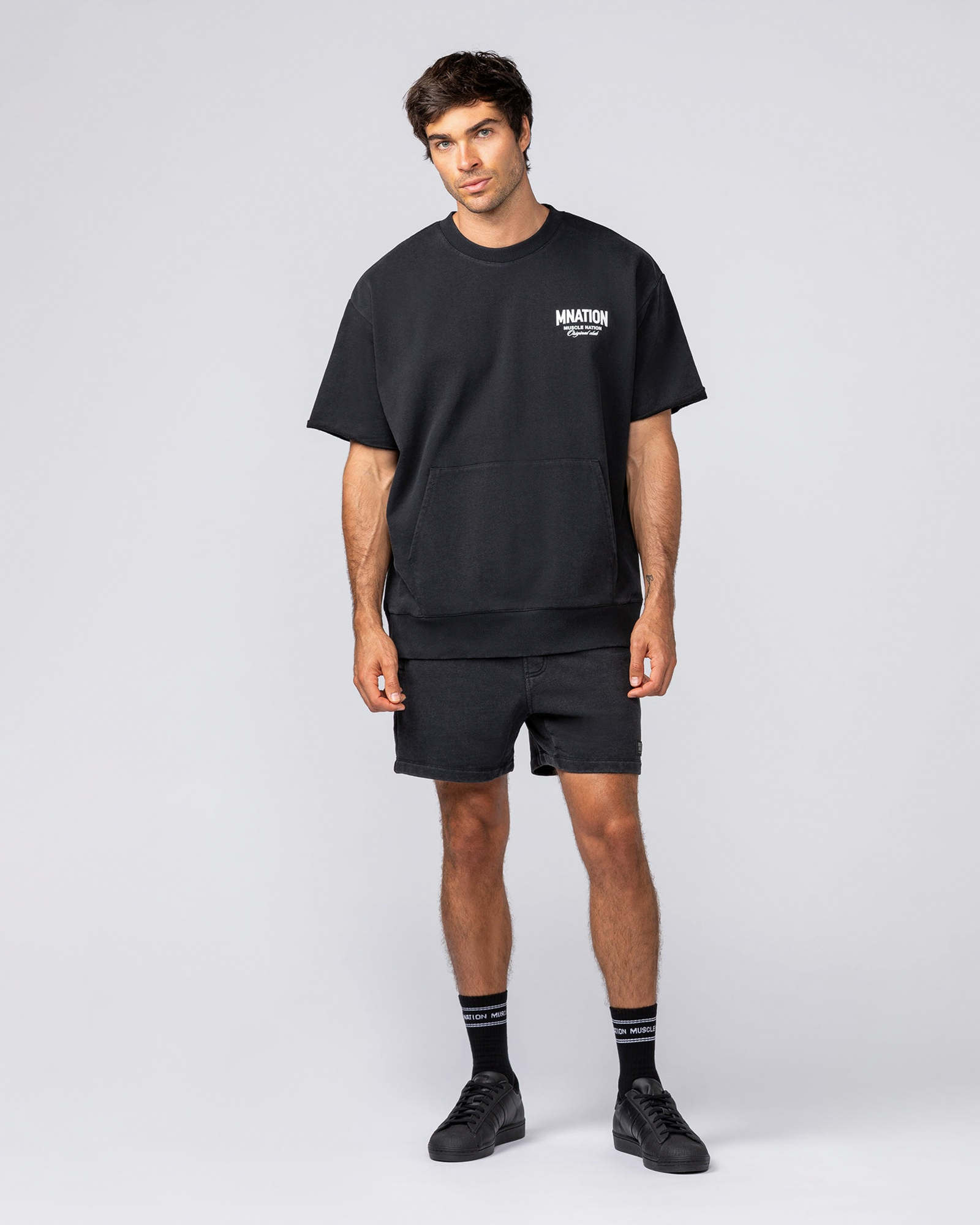 Loopback 5" Sweat Shorts - Washed Black