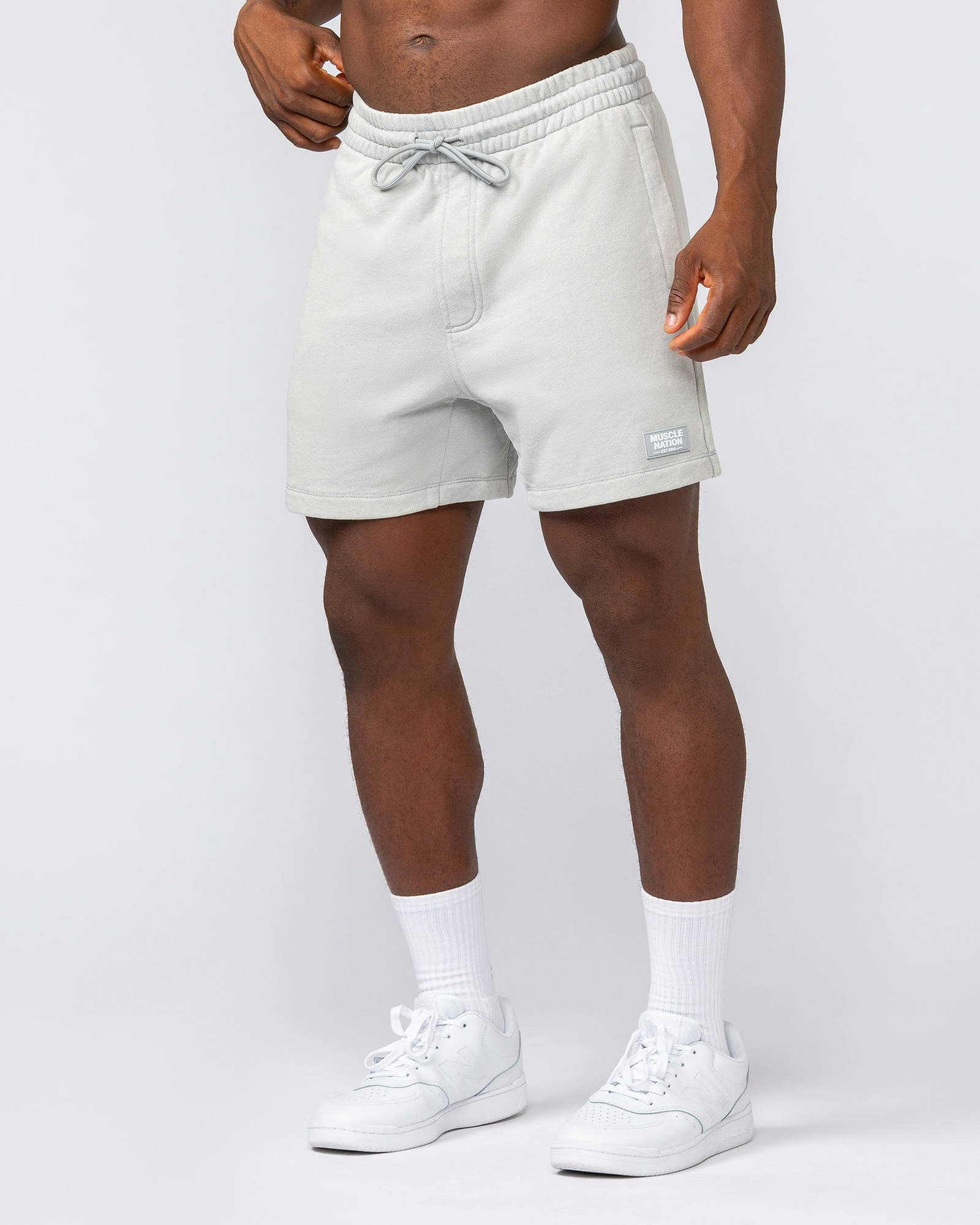 Loopback 5" Sweat Shorts - Washed Light Grey