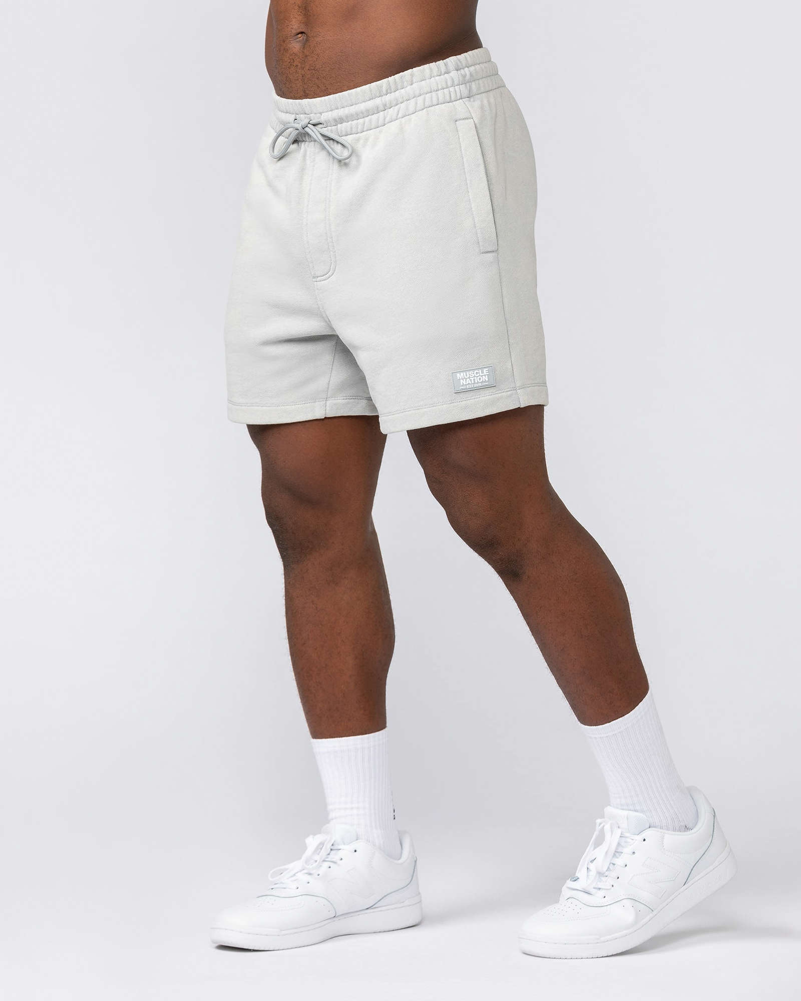 Loopback 5" Sweat Shorts - Washed Light Grey