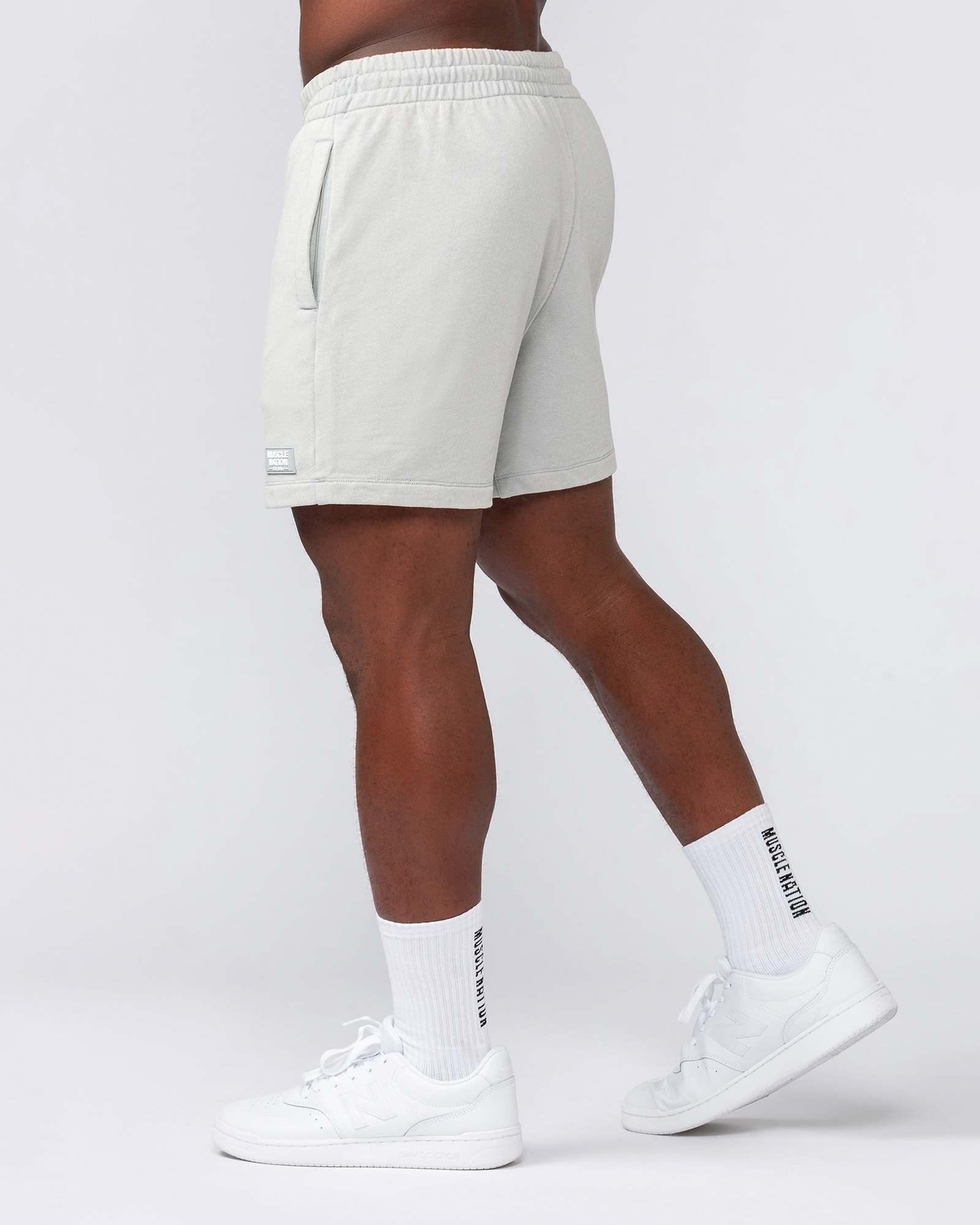 Loopback 5" Sweat Shorts - Washed Light Grey