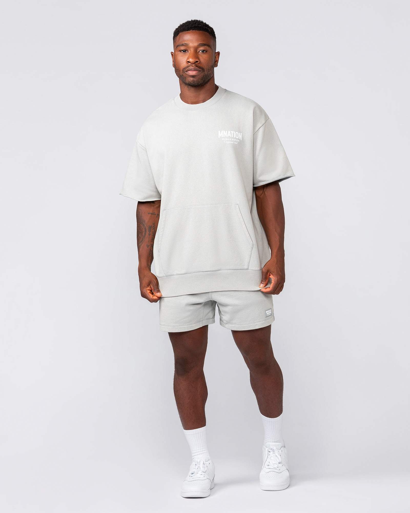Loopback 5" Sweat Shorts - Washed Light Grey
