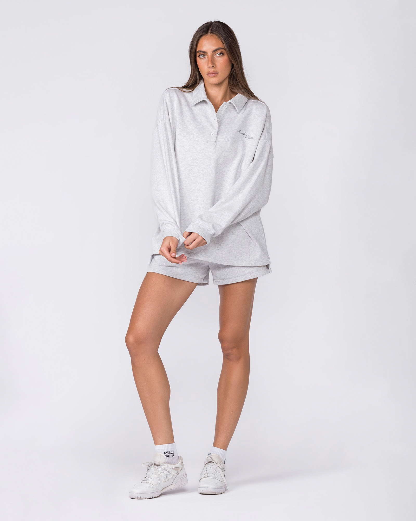 Loopback Lounge Shorts - Snow Grey Marl