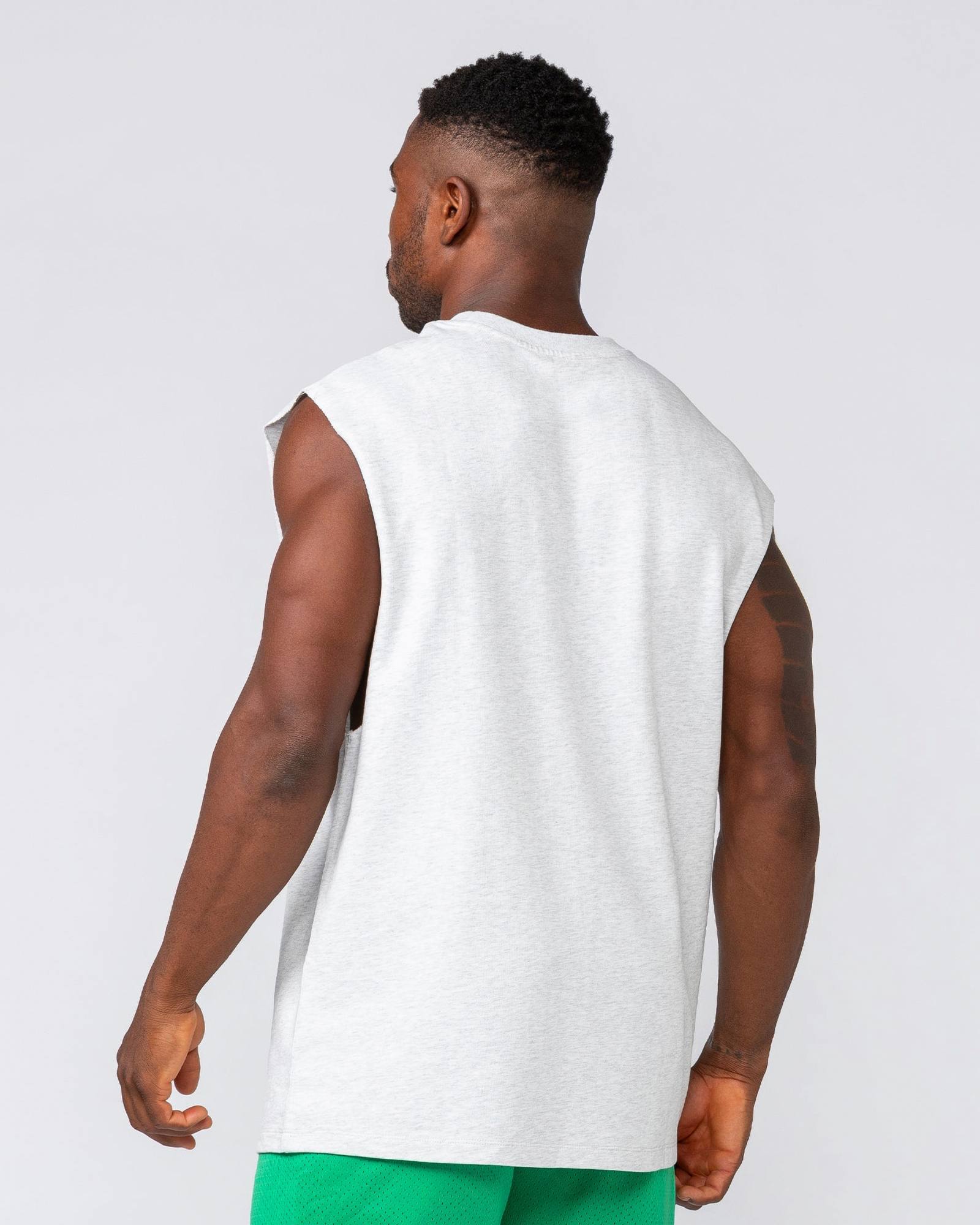 Loopback Muscle Tank - Snow Grey Marl