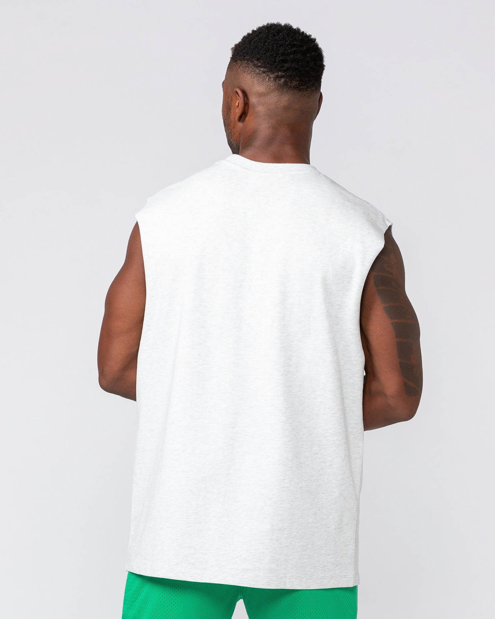 Loopback Muscle Tank - Snow Grey Marl