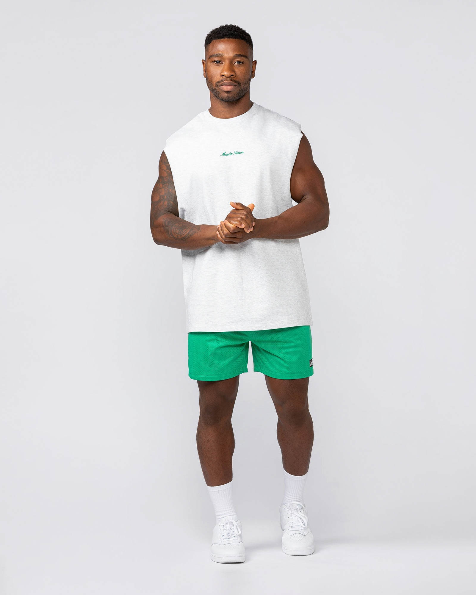 Loopback Muscle Tank - Snow Grey Marl