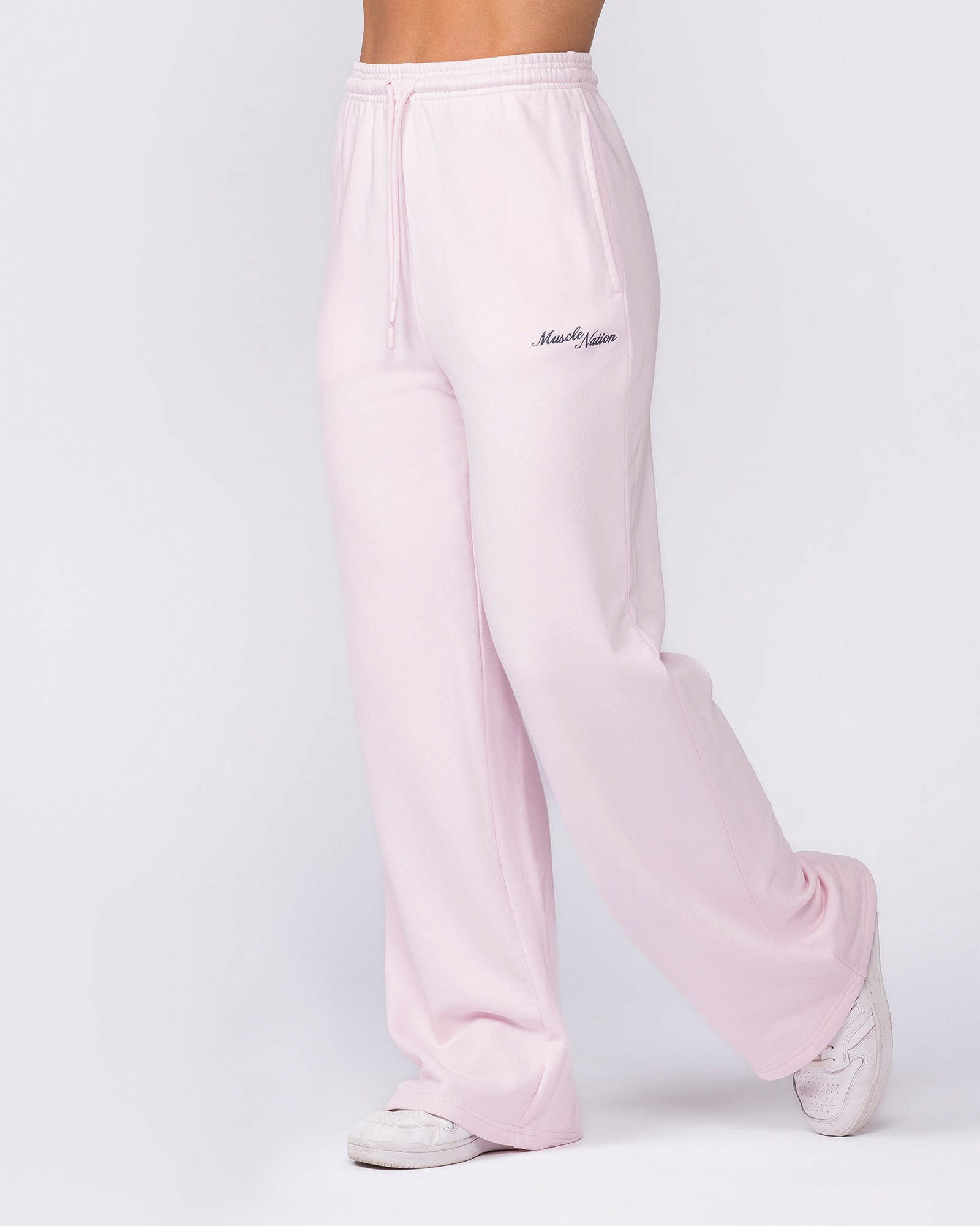 Loopback Straight Leg Trackies - Babydoll