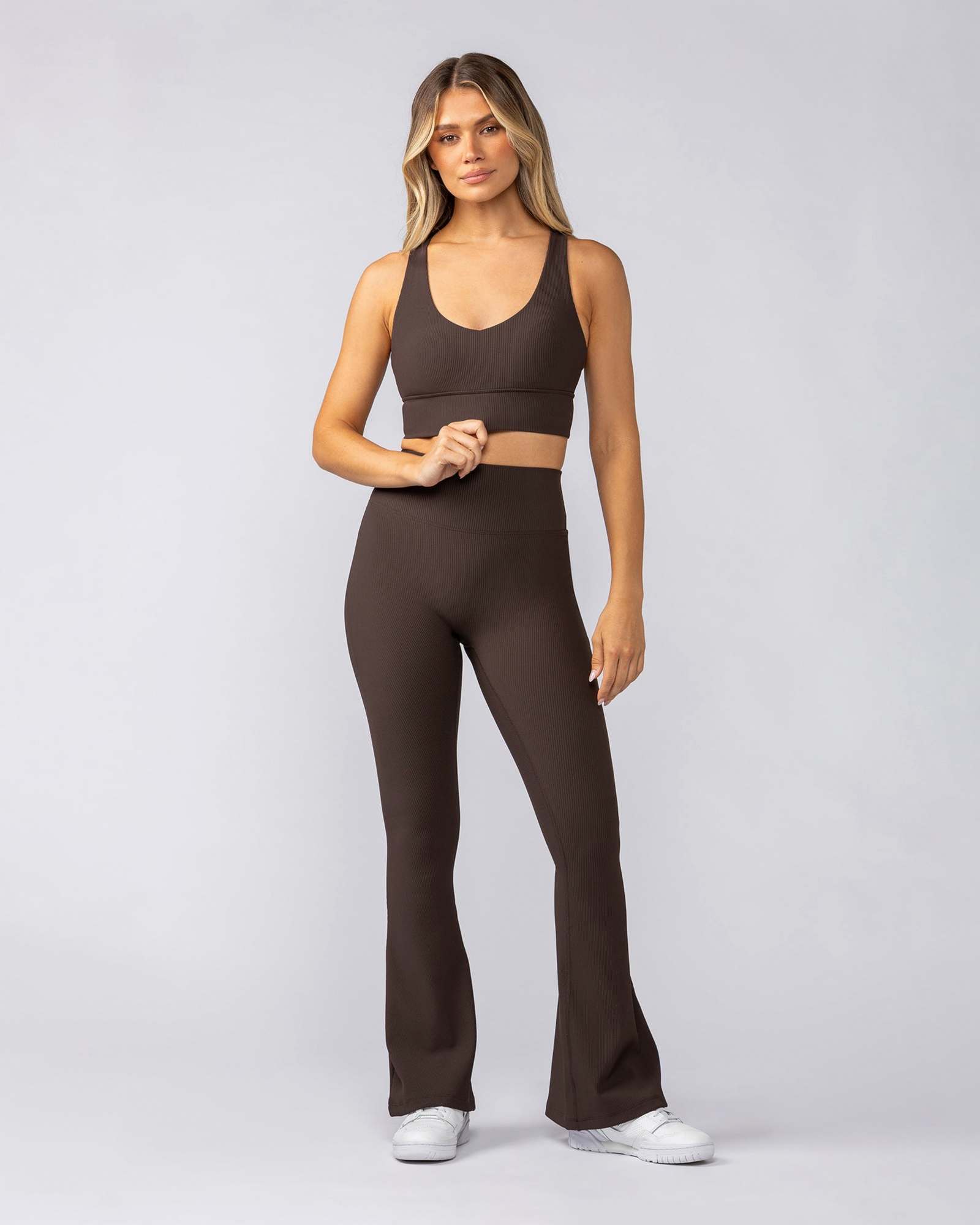 Lover Longline Rib Bra - Cocoa
