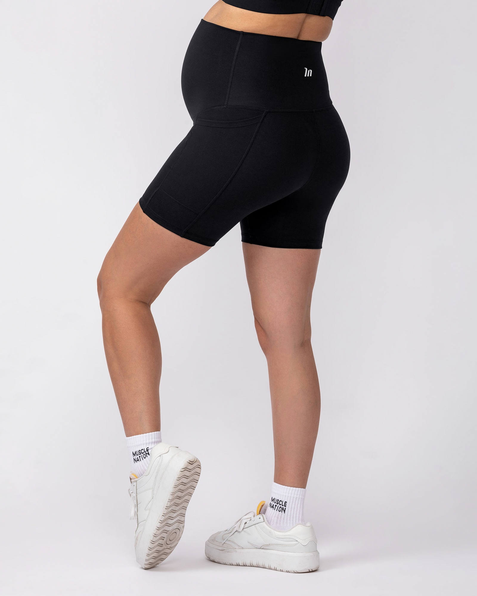 Maternity Everyday Pocket Bike Shorts - Black