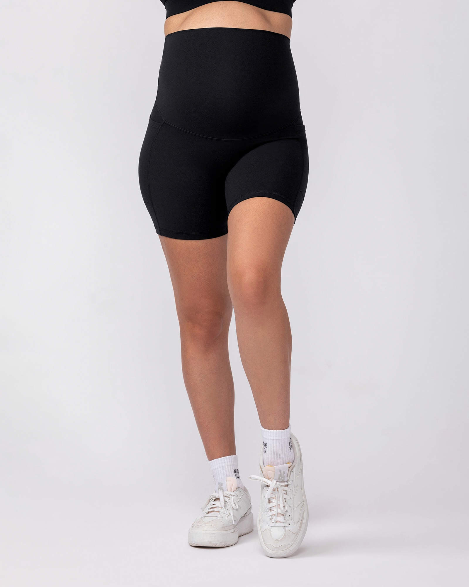 Maternity Everyday Pocket Bike Shorts - Black