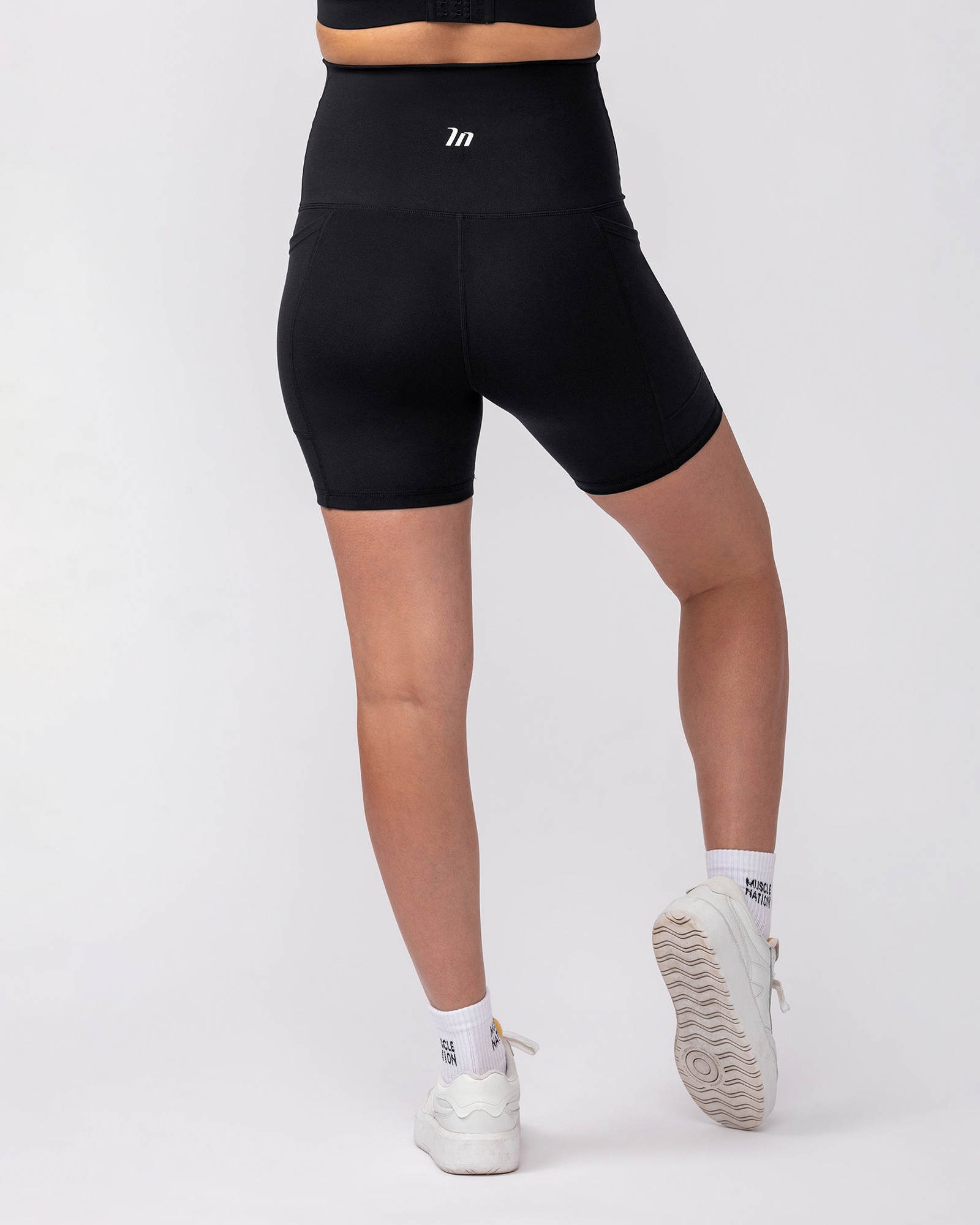Maternity Everyday Pocket Bike Shorts - Black