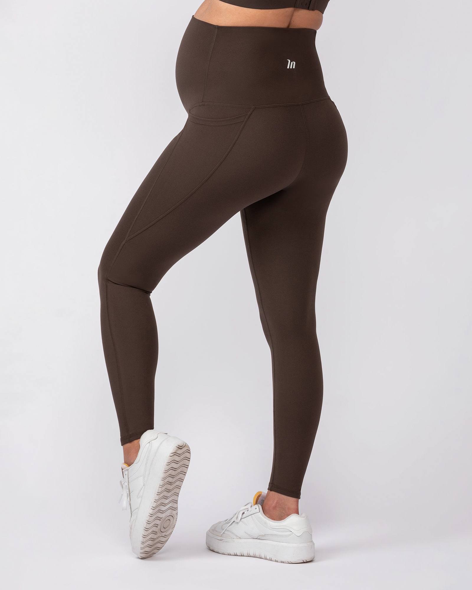Maternity Everyday Pocket Leggings - Deep Brown