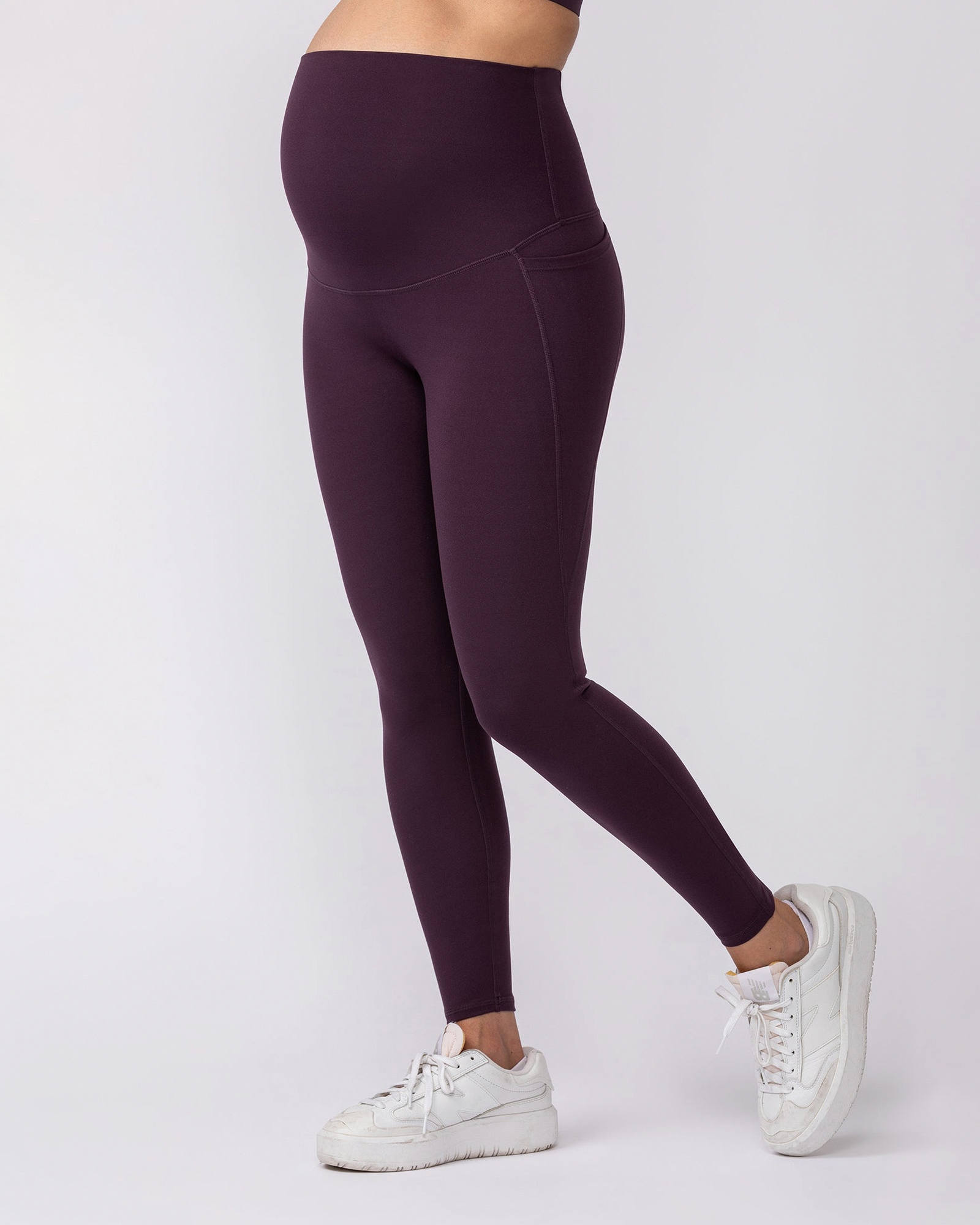 Maternity Everyday Pocket Leggings - Midnight Plum