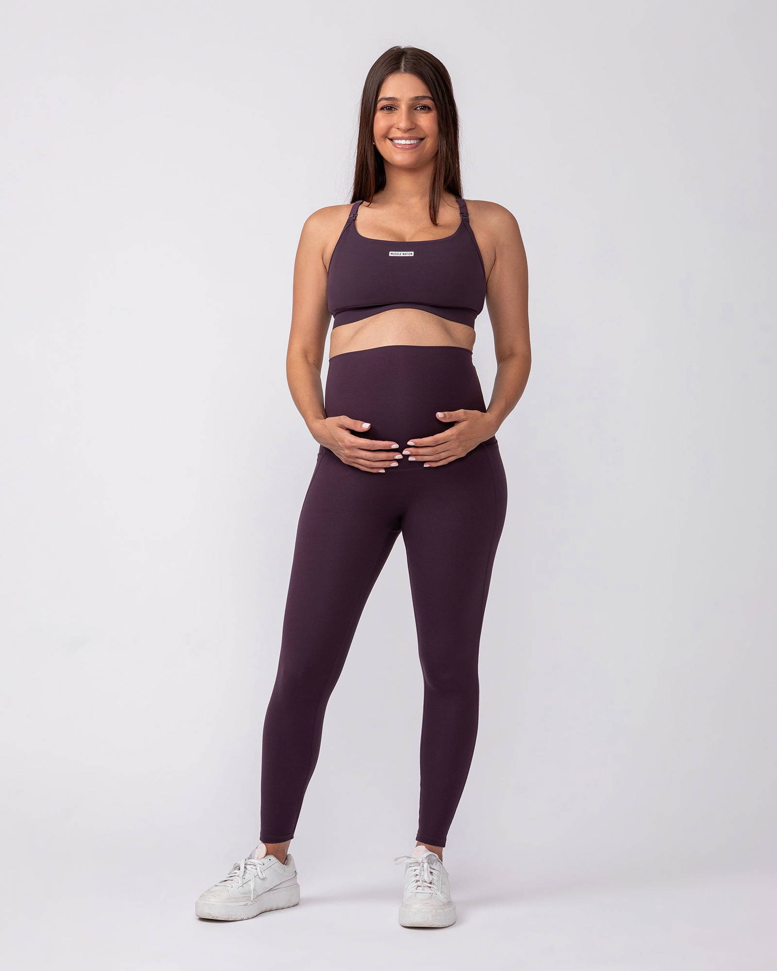Maternity Everyday Pocket Leggings - Midnight Plum