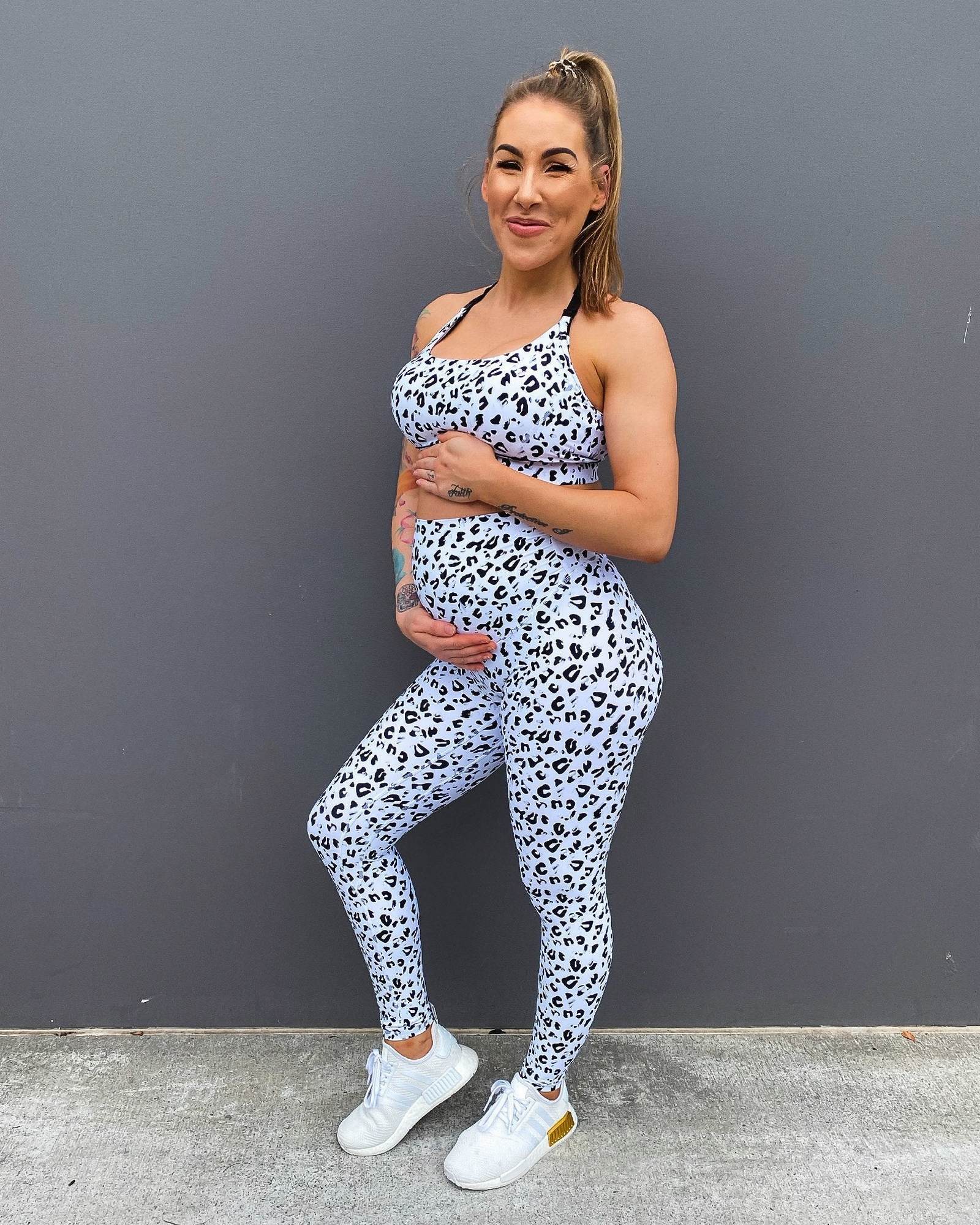 Maternity Leggings - Snow Leopard