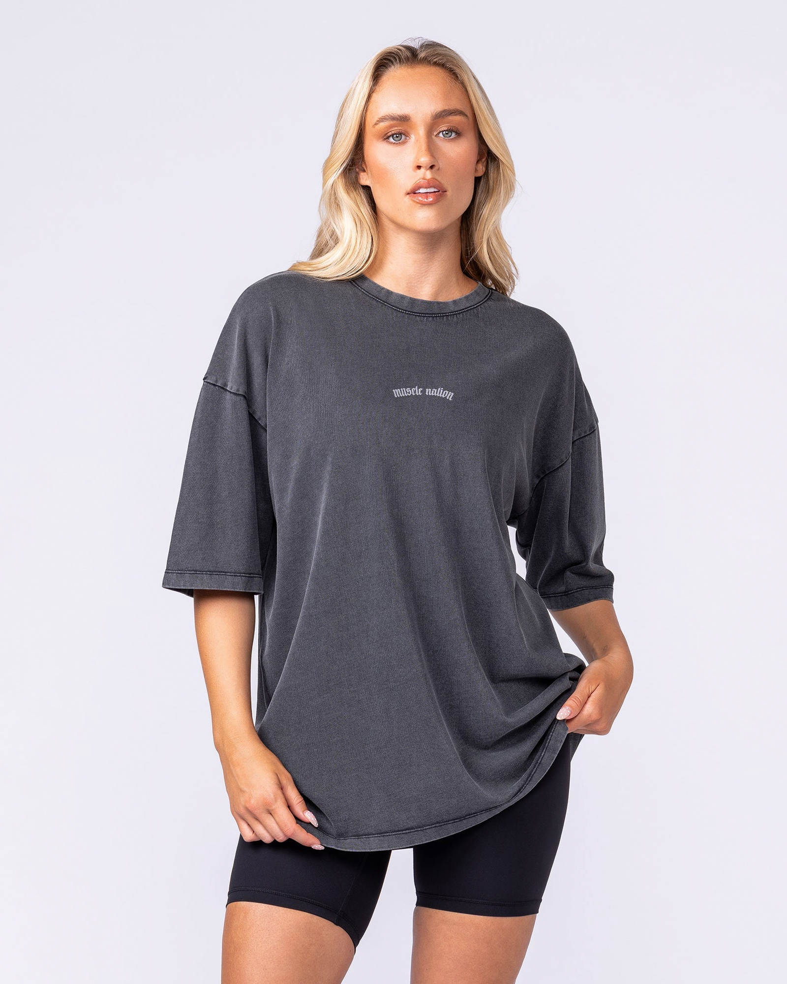 Lifting Club Oversized Vintage Tee - Washed Black