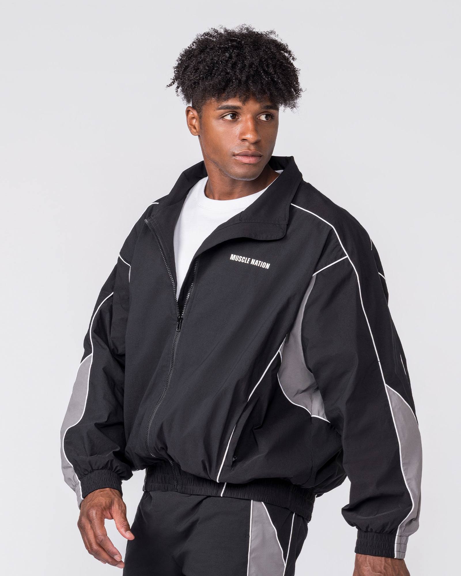 Command Windbreaker Zip Through - Black