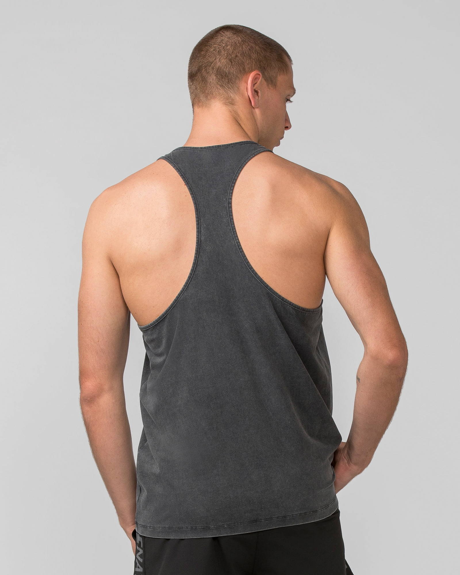 Infinite Y Back Singlet - Washed Black