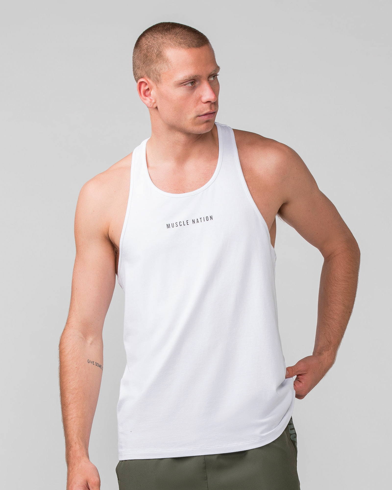 Infinite Y Back Singlet - White