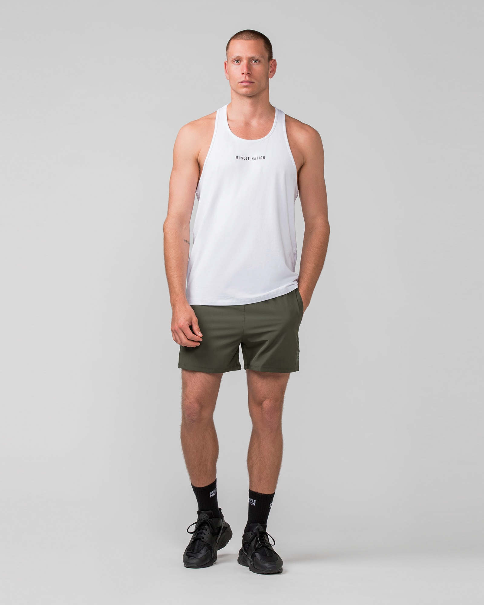 Infinite Y Back Singlet - White